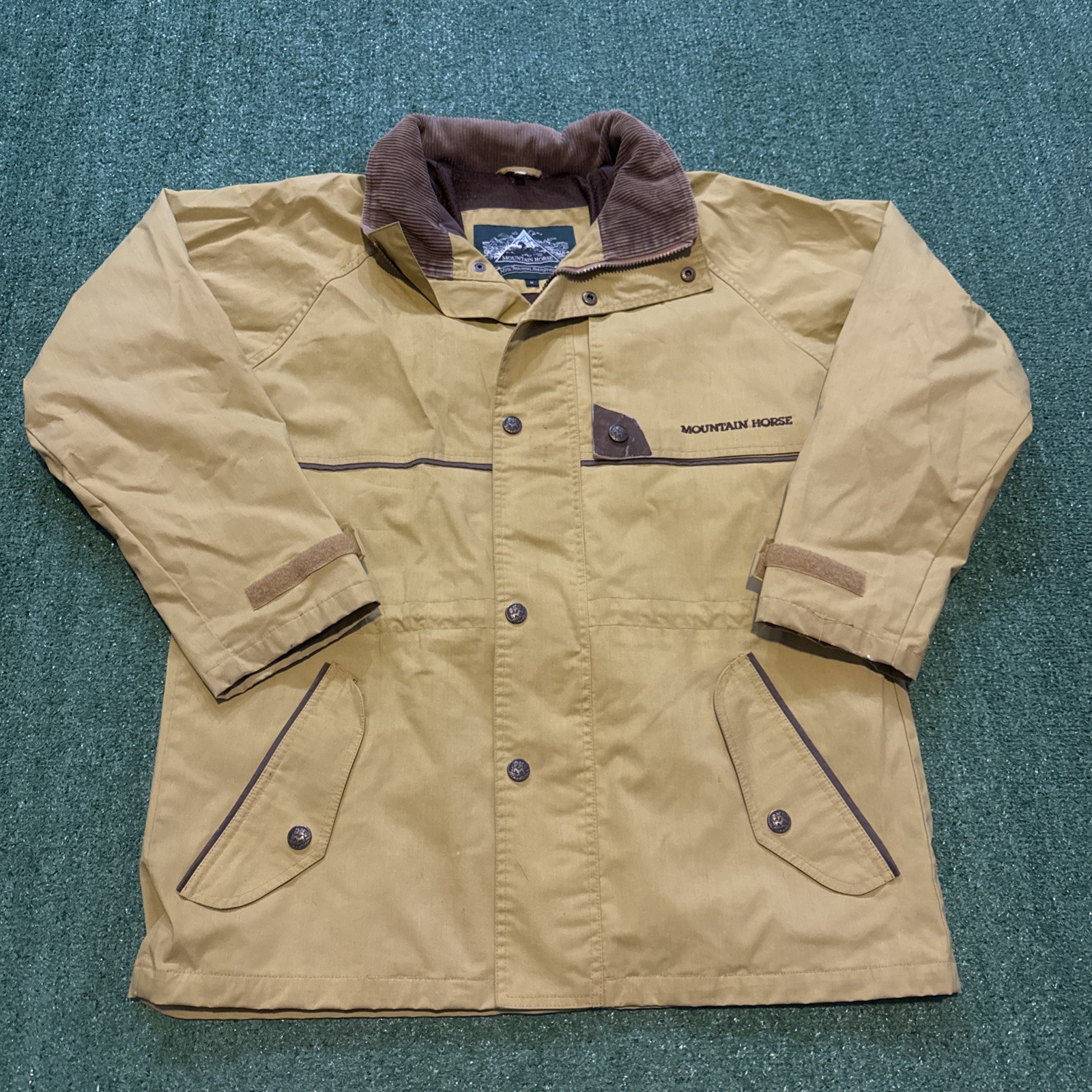 Vintage Womens Mountain Horse Jacket Techinal Riding Wear Tan VTG Medium