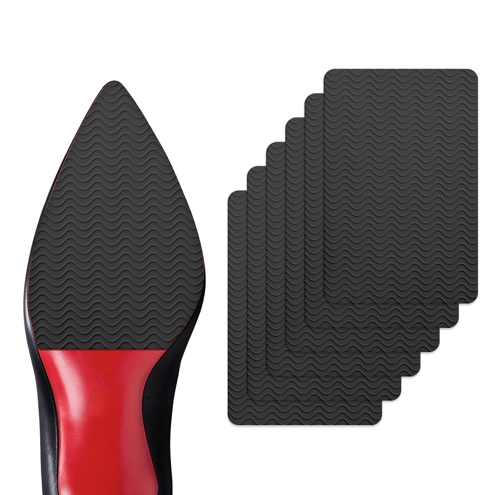 Non-Slip Shoe Sole Protector Grips – 6 Pcs Self-Adhesive Pads for Heels & Boots