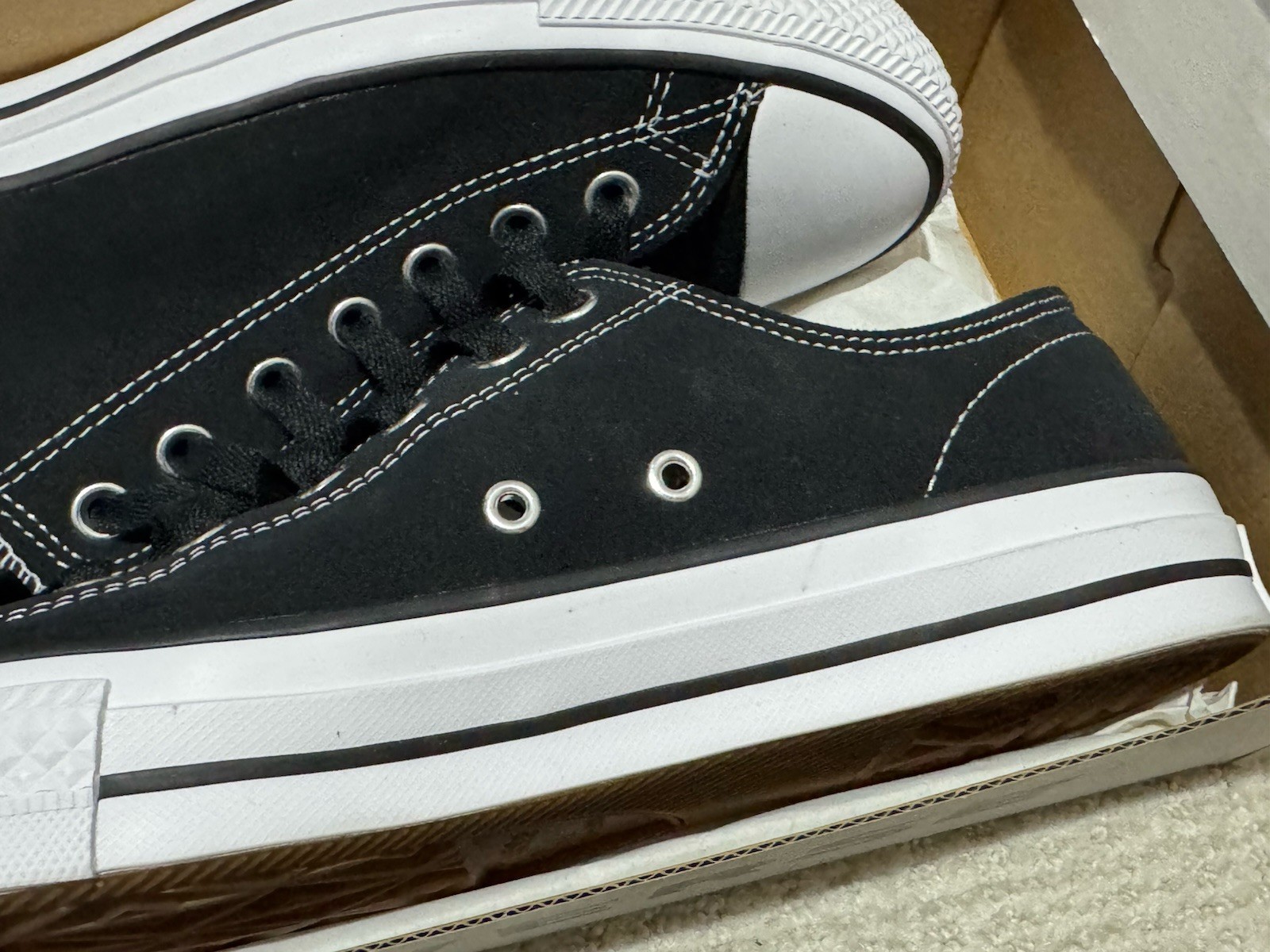 Converse Chuck Taylor Chucks CONS CTAS Pro Ox Low Top Suede Men’s Size 8.5 Black