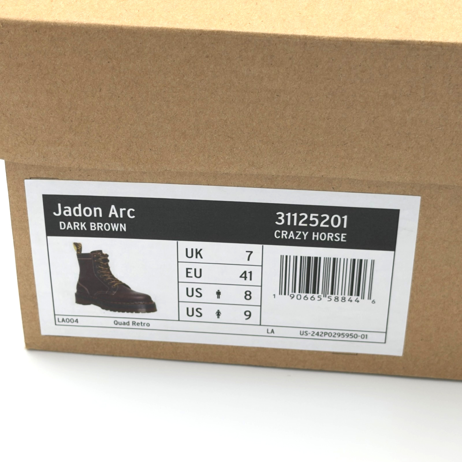 Dr Martens Jadon Arc Crazy Horse Platform Boots Brown M8 W9 31125201 New
