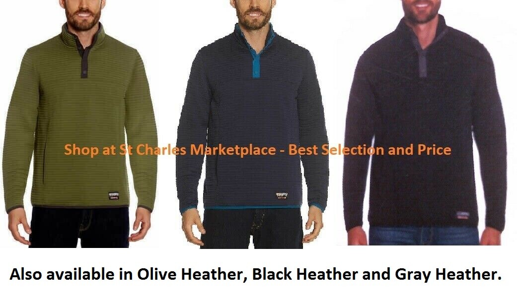 Gerry Men’s Ottoman ¼ Snap Front Pullover, Sweater, Jacket, Pick Color and Size