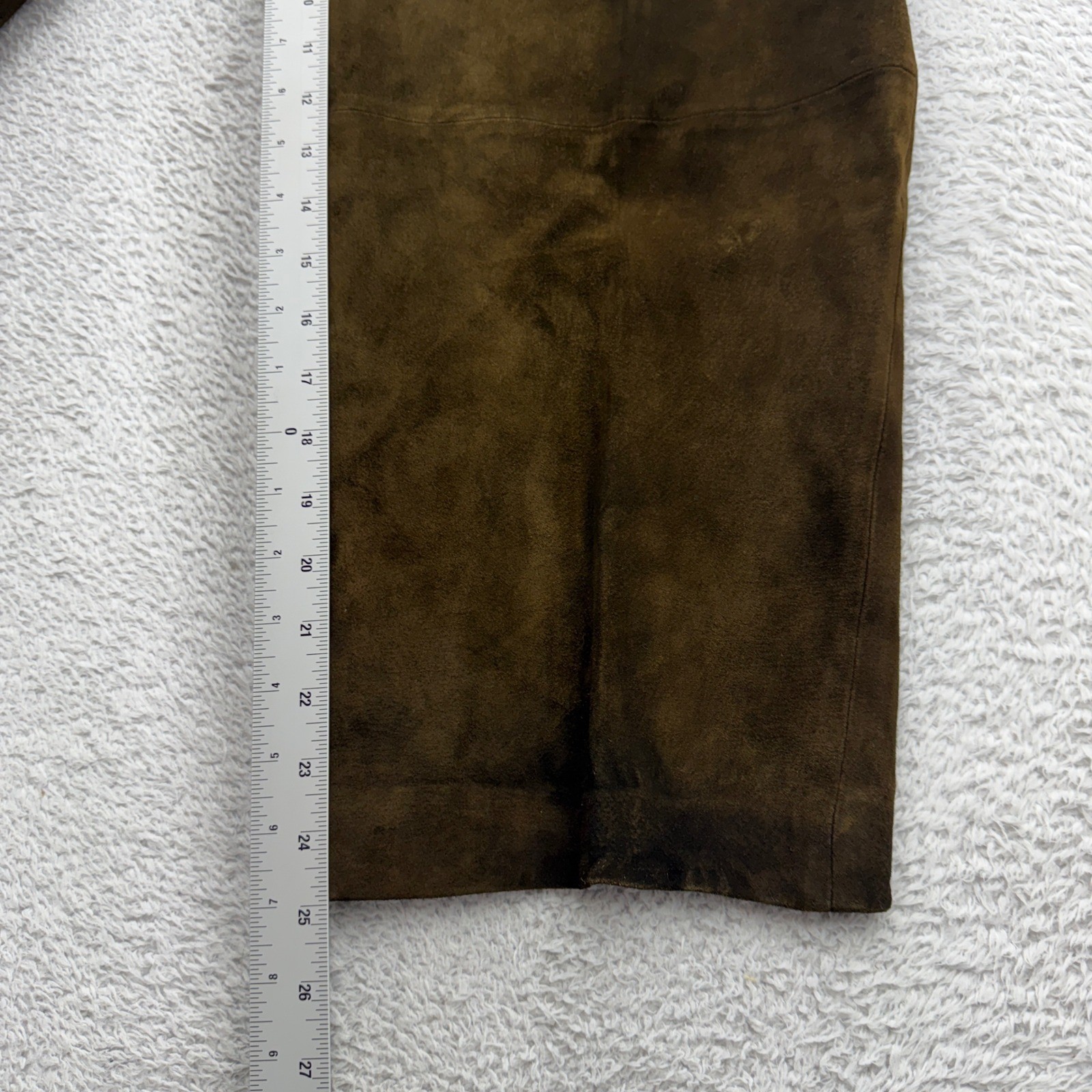 Neiman Marcus Vintage Brown Suede Leather Pants Mens 36 Straight Leg 5-Pocket
