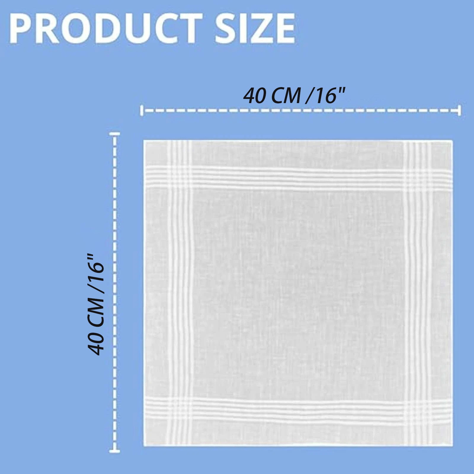 13x Handkerchiefs Cotton Classic Hankies Large Men Hankerchief Hanky Pocket