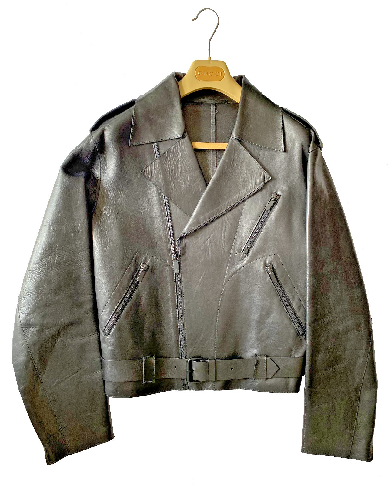 Gucci Tom Ford FW98 Runway Biker Leather Jacket — IT 46 / US 36 — Rare Archival