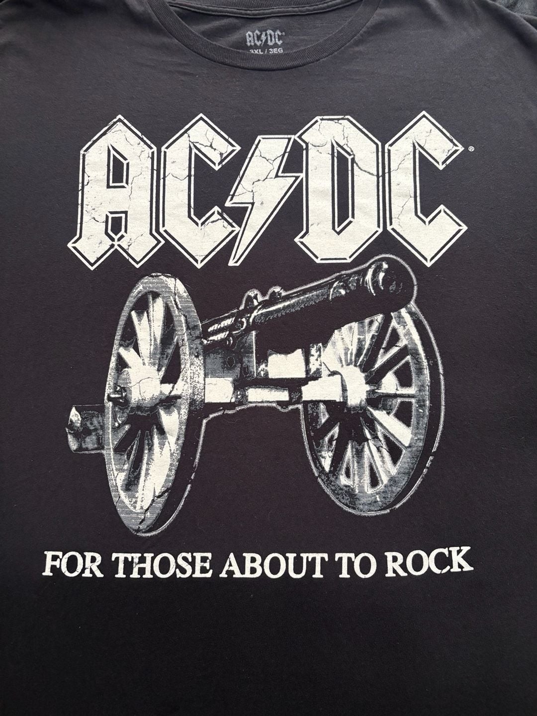 AC/DC For Those About To Rock Cannon Graphic Tee 3XL
