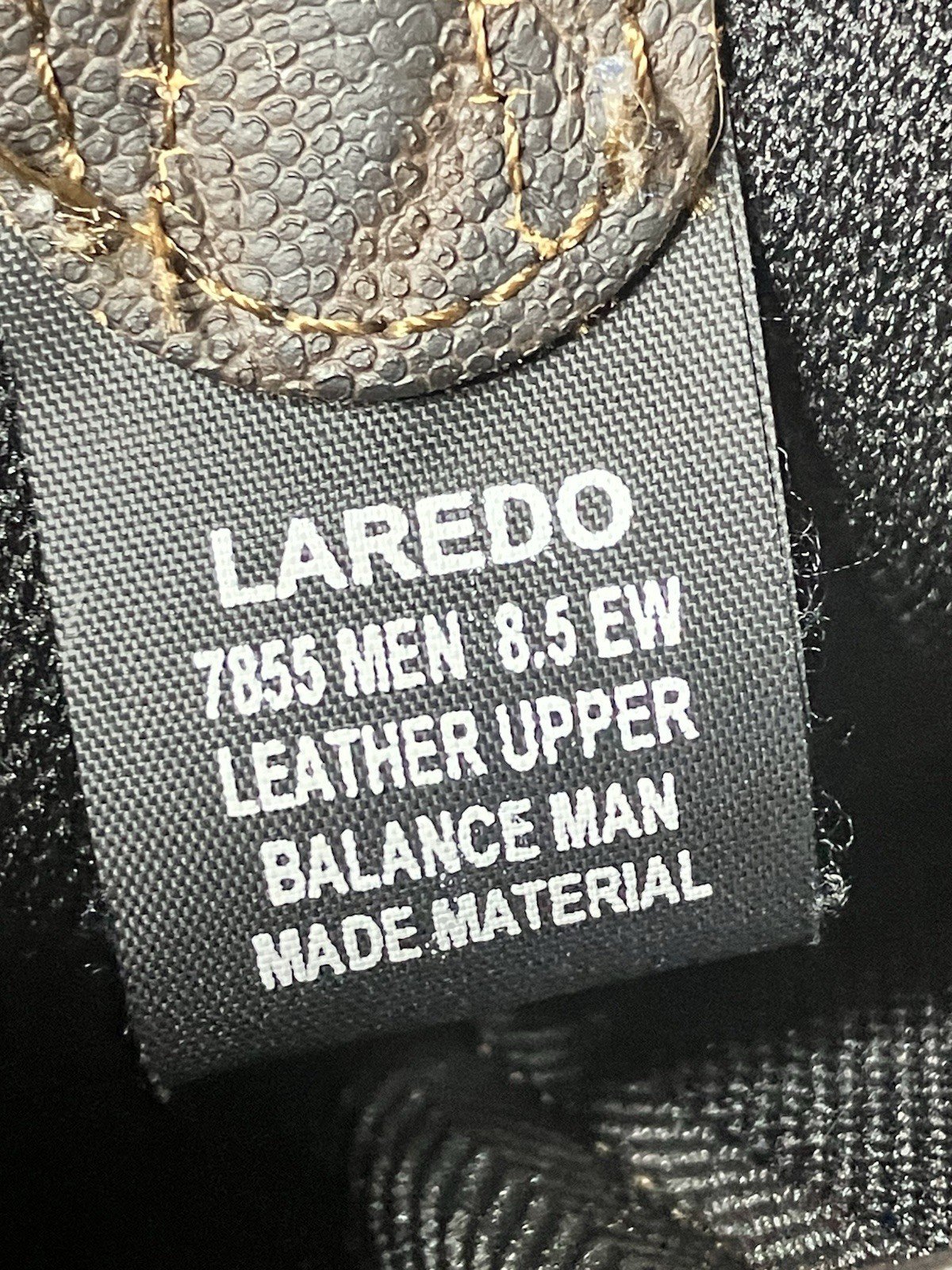 Laredo 7855 Cowboy Boots Men 8.5 EW (extra wide)Brown Leather Western Square Toe