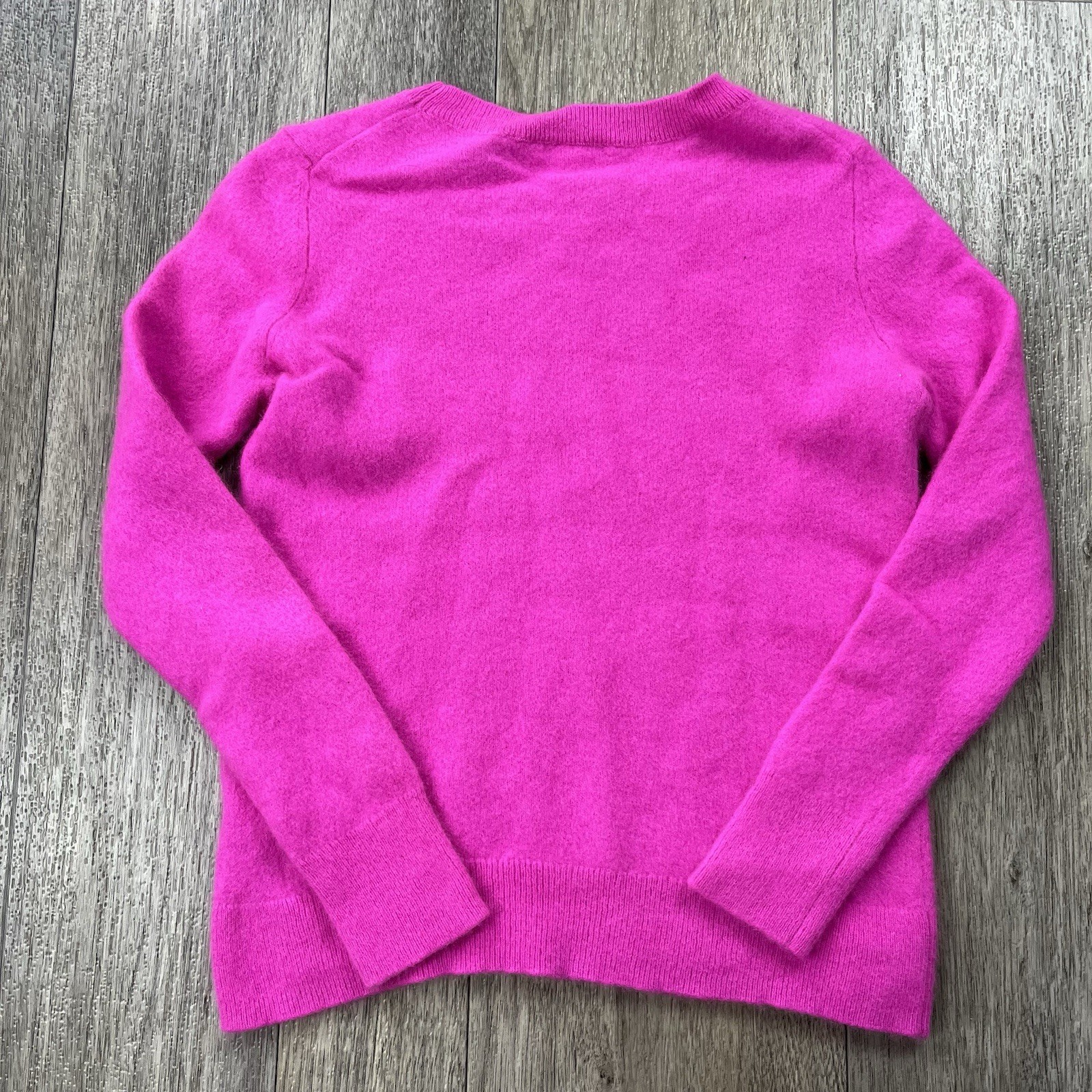 Nordstrom 100% Cashmere Crew Neck Sweater Fuchsia Hot Pink Women’s Size M