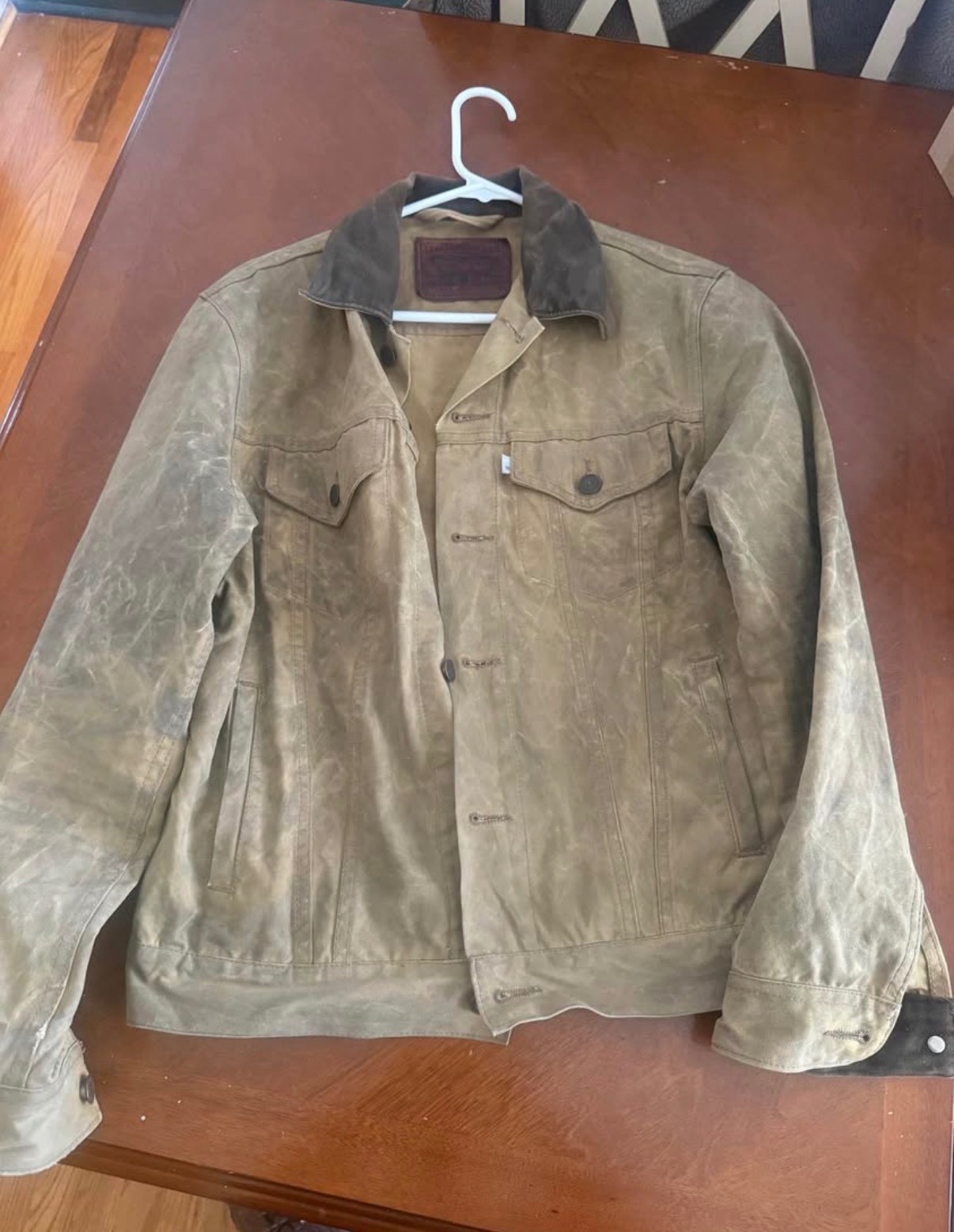 Filson x Levi’s Tin Cloth Trucker Jacket | Medium | Dark Tan | USA Made | Rare