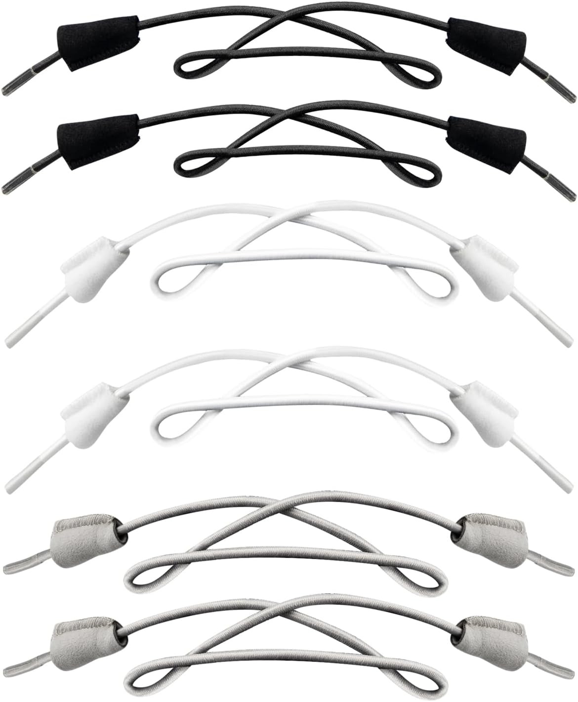 3 Pairs Shoelaces for Hey Dude Elastic No Tie Stretch round Strings Replacement