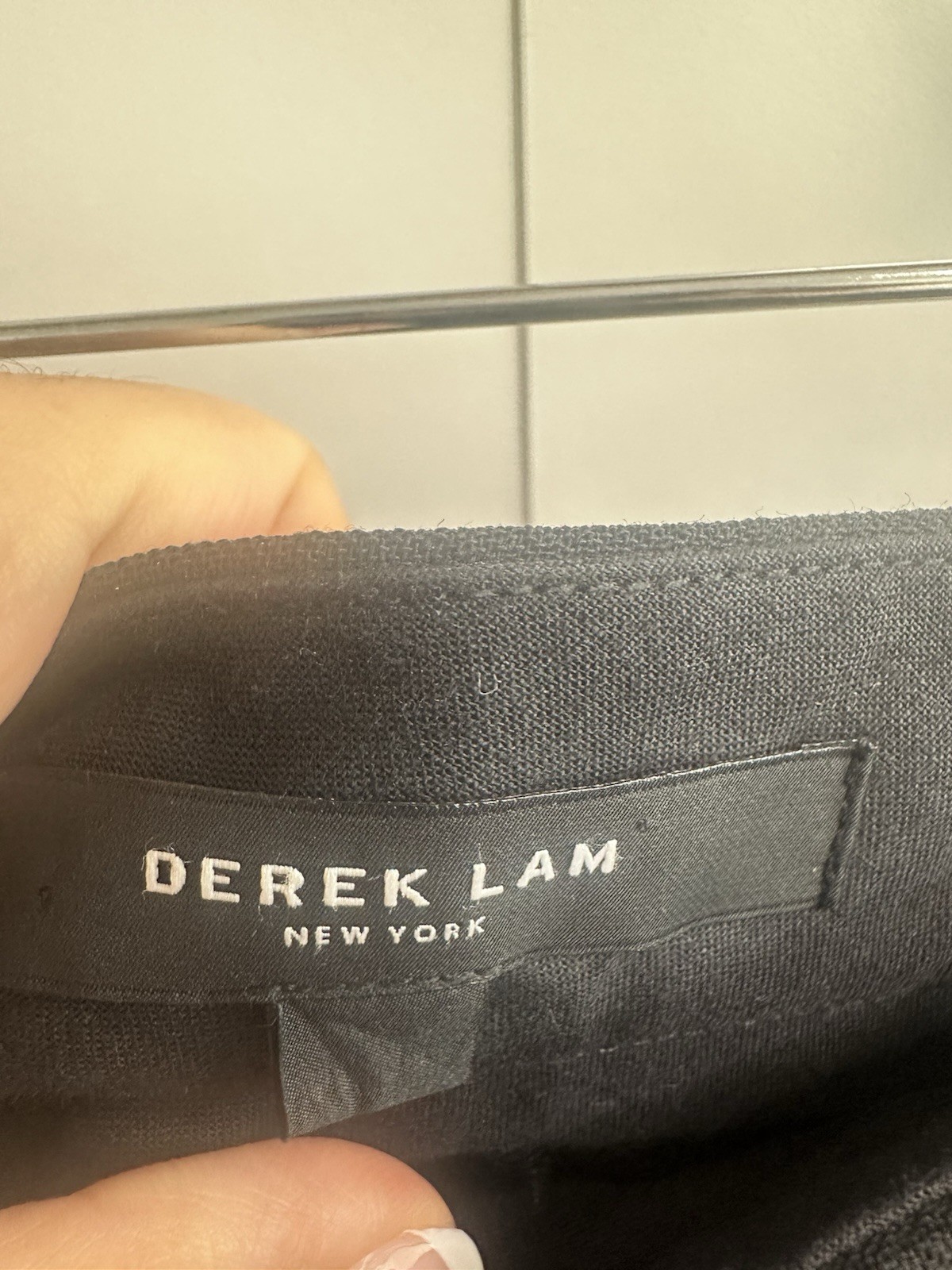 Derek Lam Women’s Black Navy Cuffed Wool Dress Pants Straight Leg Formal, Size 6
