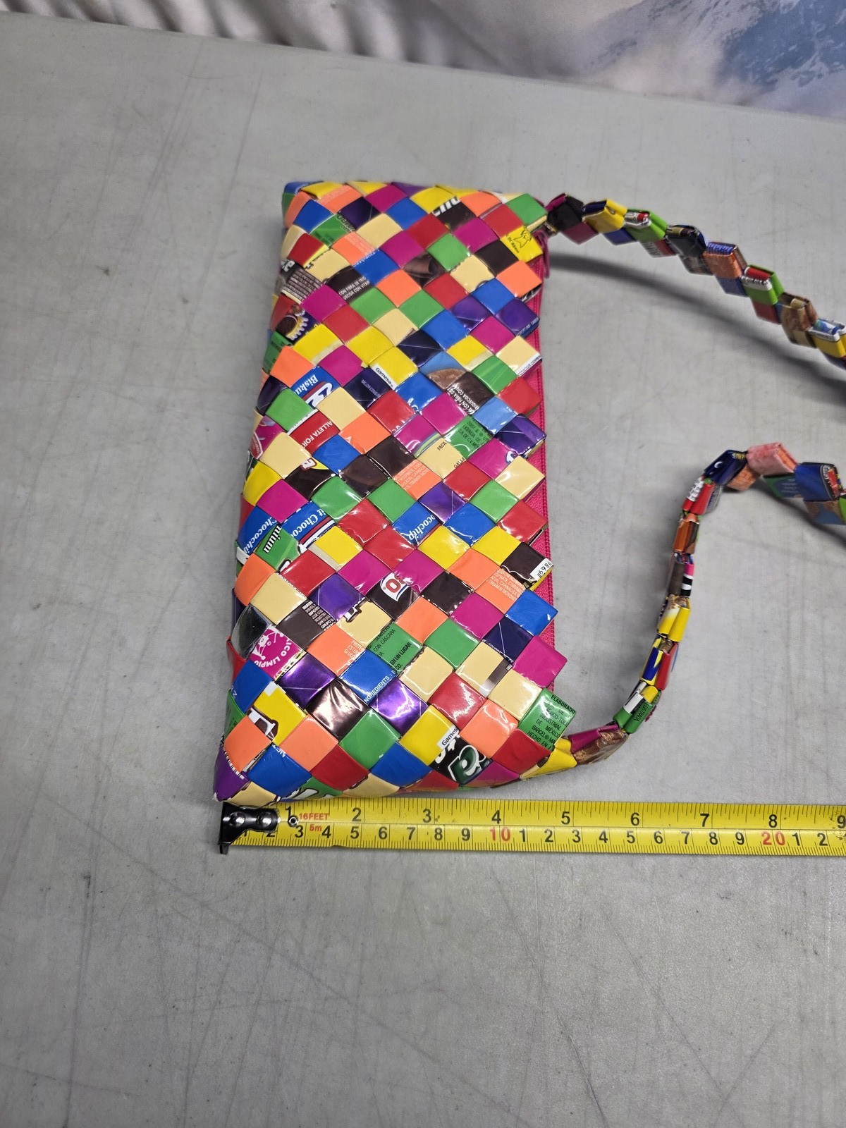 🔥 Candy Wrapper Purse Woven Handmade Recycled Shoulder Bag Eco Friendly Mexico