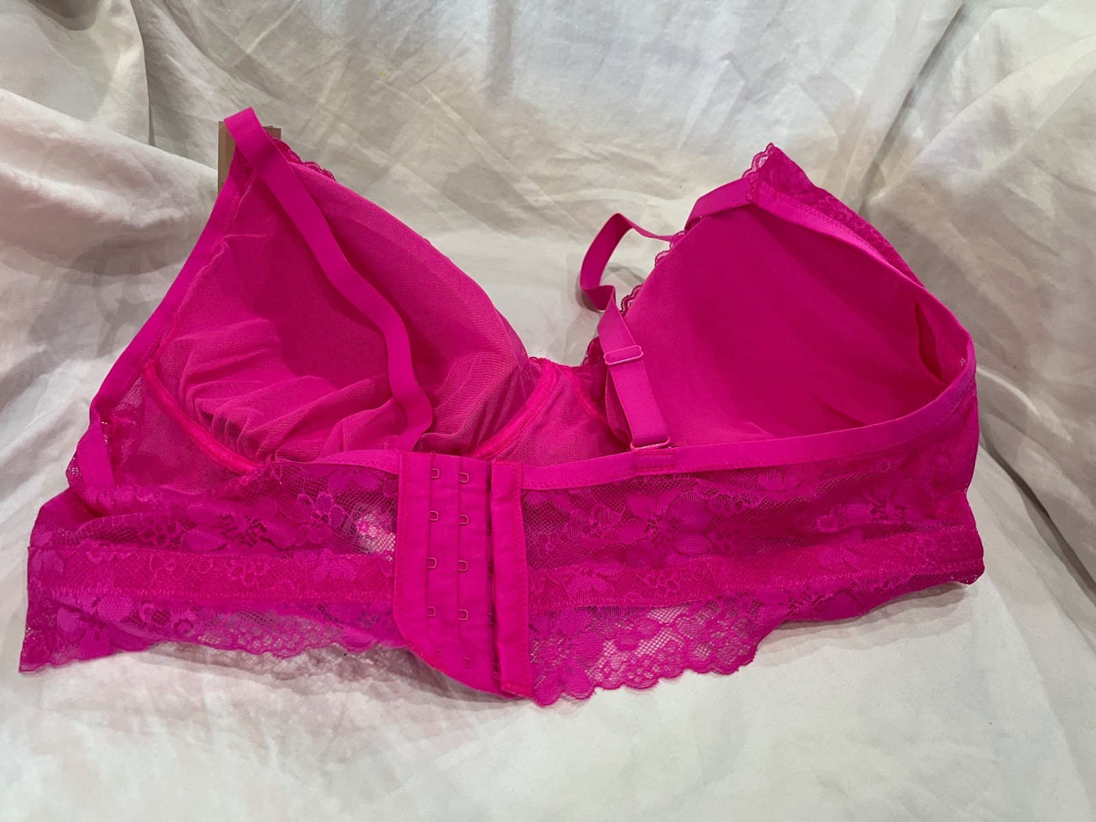 No Boundaries Bra Lace Bralette Wirefree Removable Pads Junior Women Pink New
