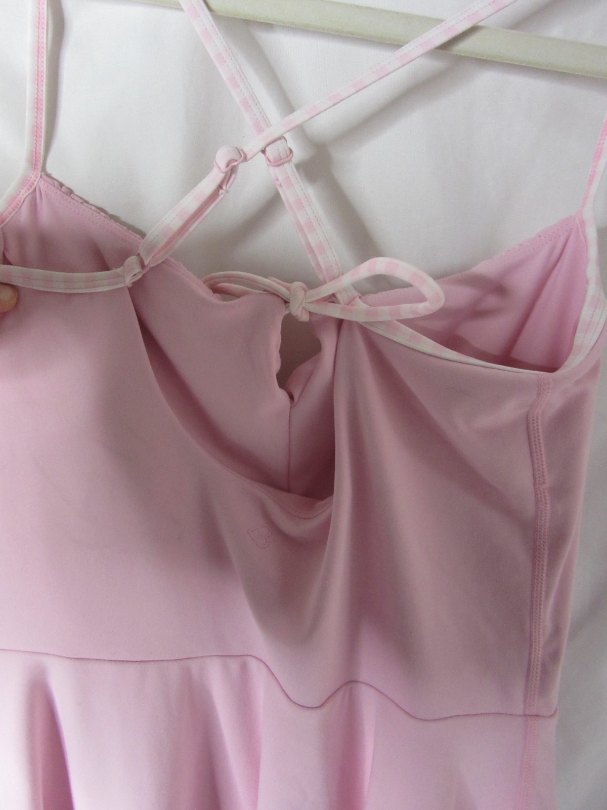 Blogilates Tie Front Twirl Active Dress Light Pink *read details* Size Large NWT