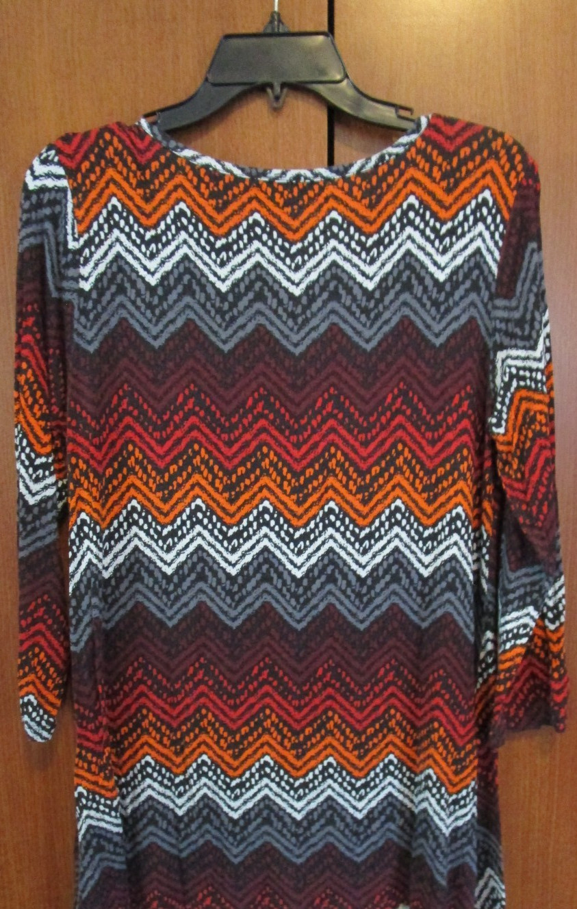 Cupio Tunic Top Round Neck Sz Large Viscose Spandex Bust 40 Length 27.5 in