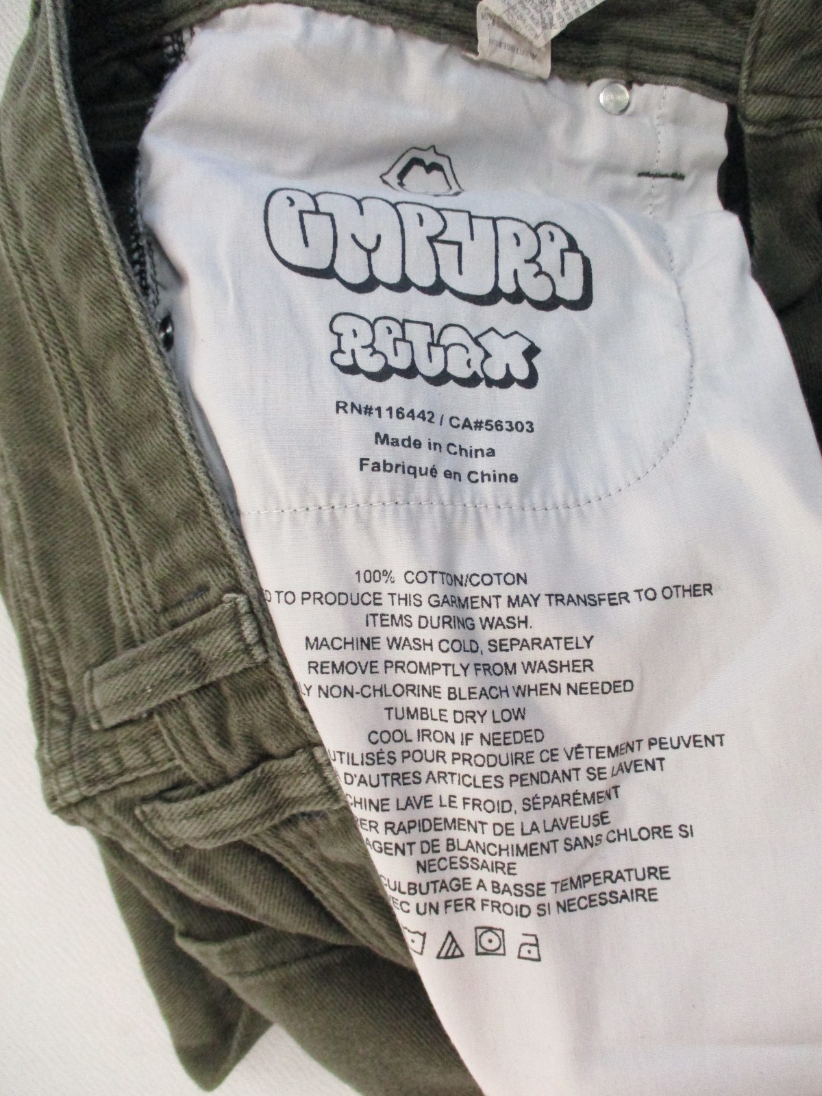 Empyre Baggy Jeans Men’s Size 32 Green Relaxed Fit Denim Y2K 32×30