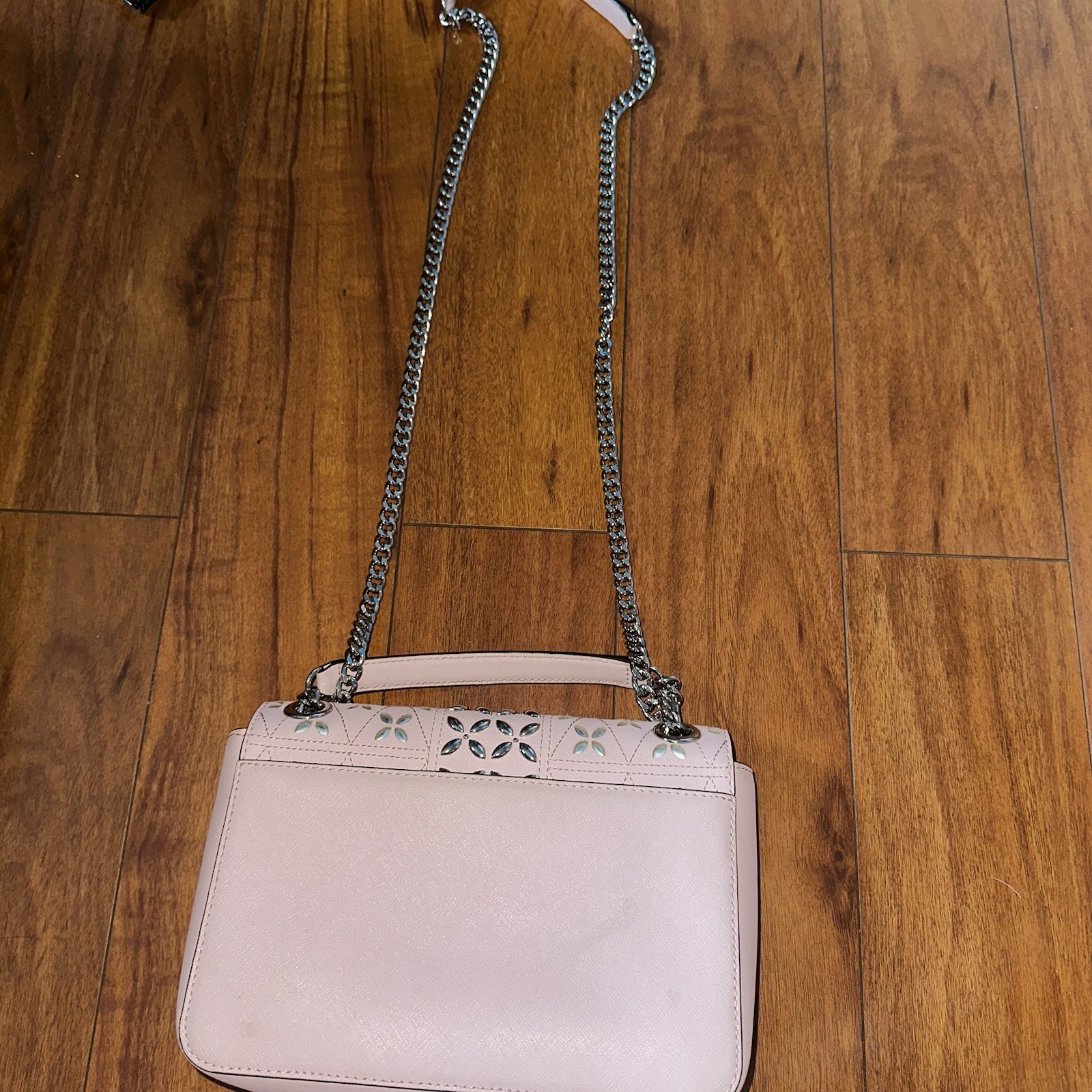 MICHAEL Michael Kors Pink Small Shoulder Bag Chain Strap Quilted Push Lock