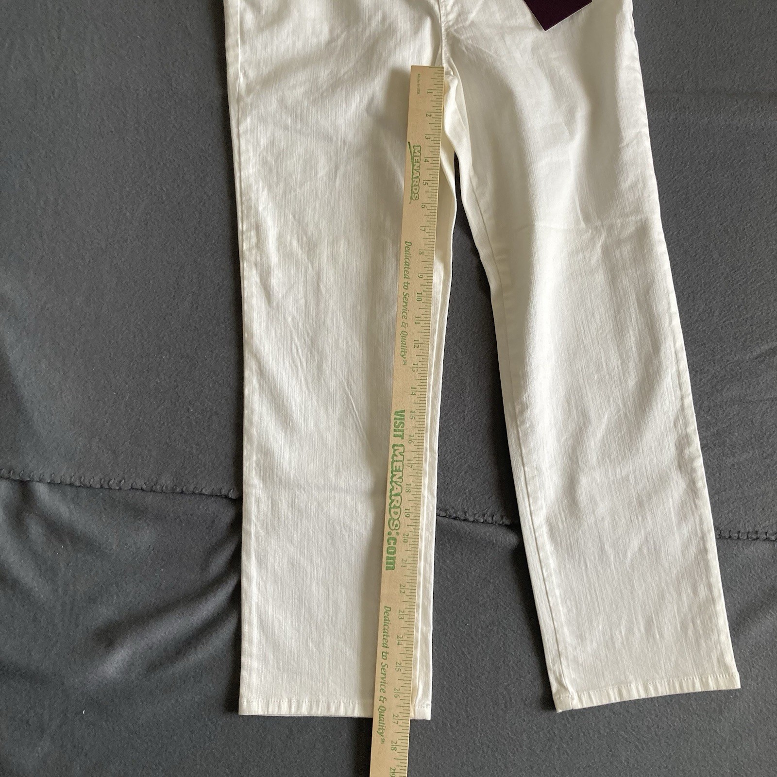 Gloria Vanderbilt Amanda Pant Women’s 12 Petite Off White Classic Fit Slimming