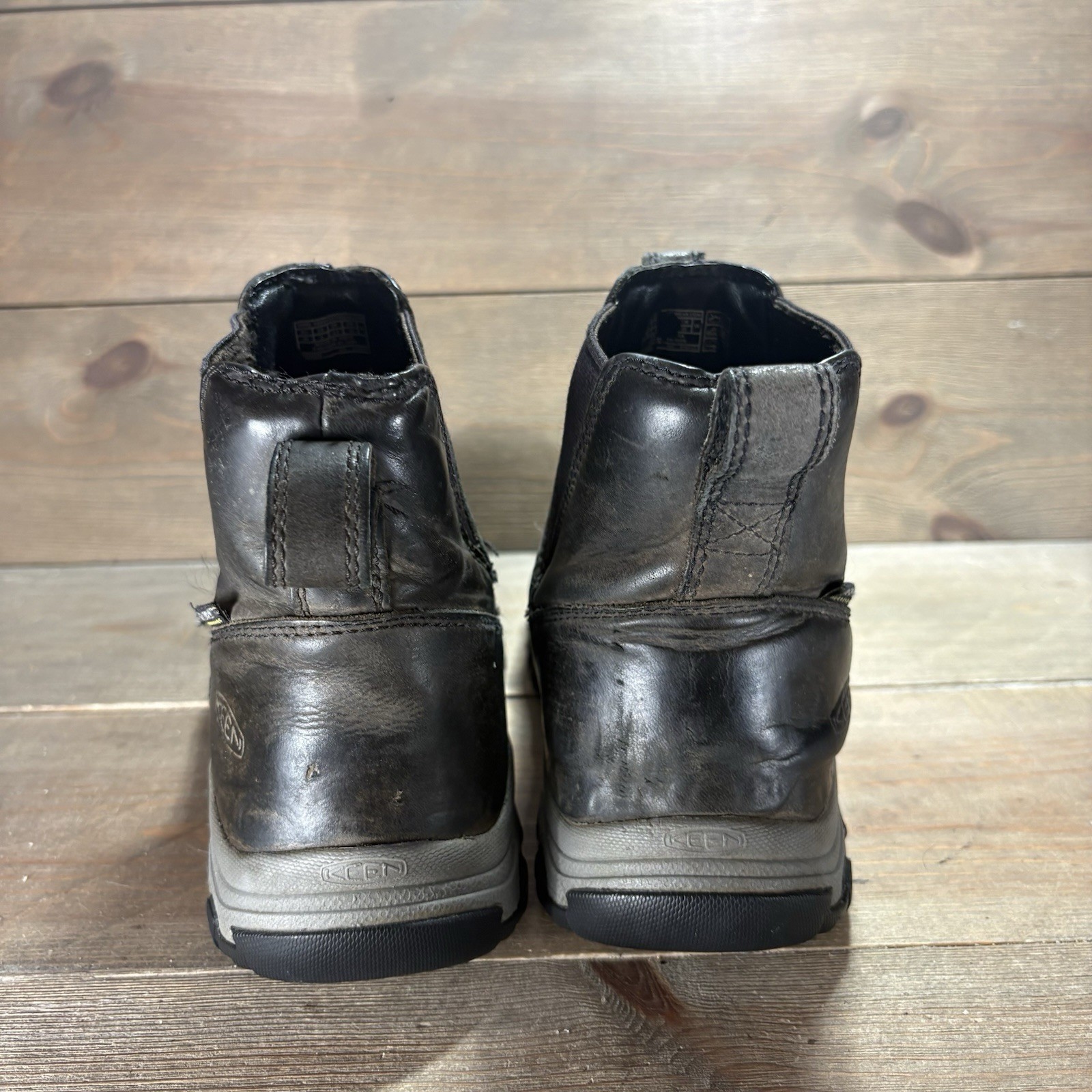 keen greta womens size 6 shoes black leather waterproof ankle chelsea boots