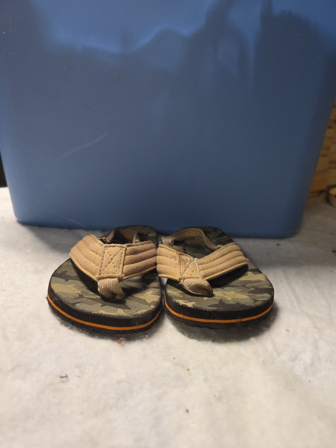 Cat & Jack Henry Camouflage Flip Flop Sandals Size XL (11/12) Toddler Camo Brown