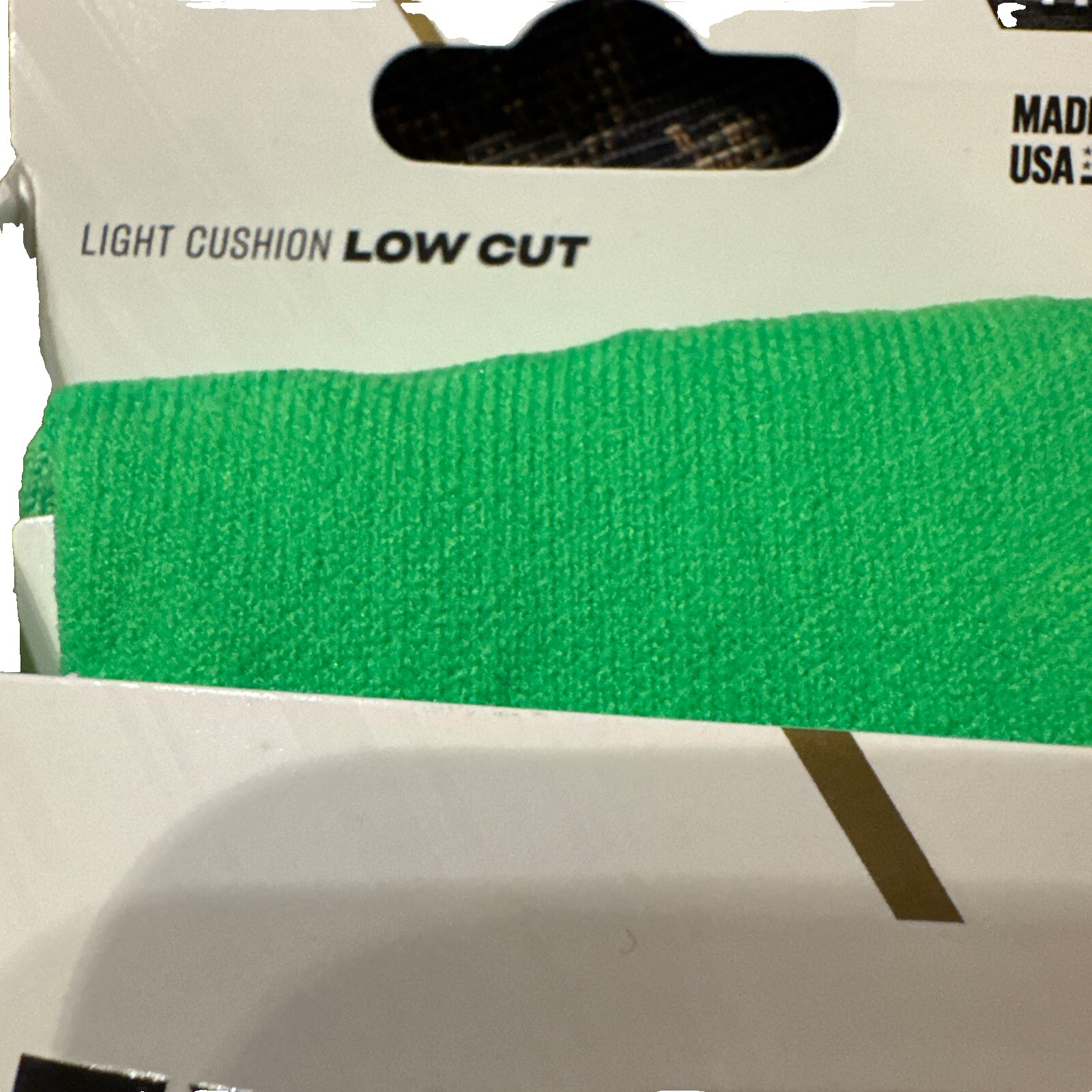 NWT Thorlos EXPERIA TECHFIT Light Cushion LOW CUT Electric Green USA Size M