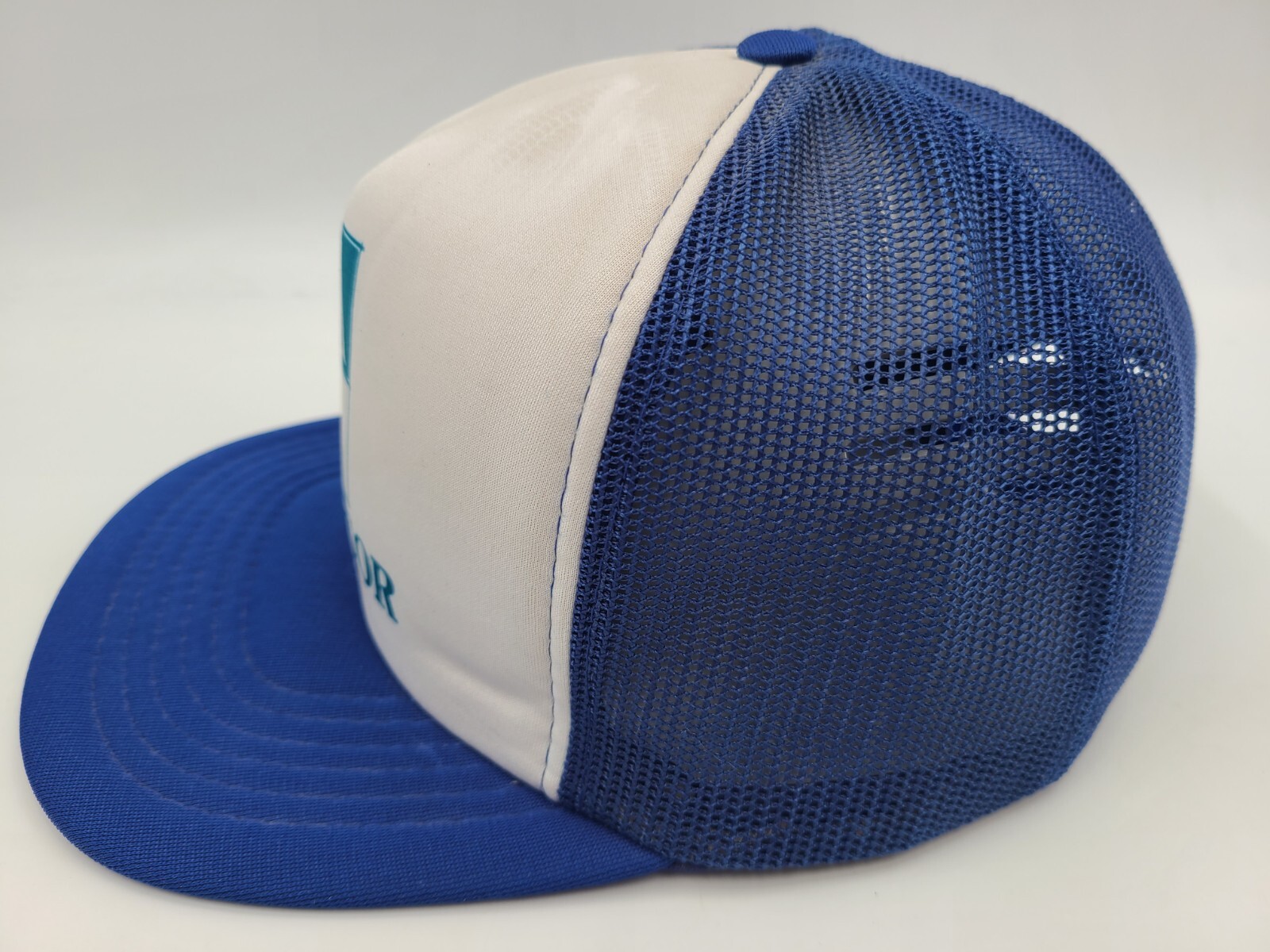 Vintage Alumicor Mesh Trucker Snapback Hat Cap Canada Aluminum Men White Blue