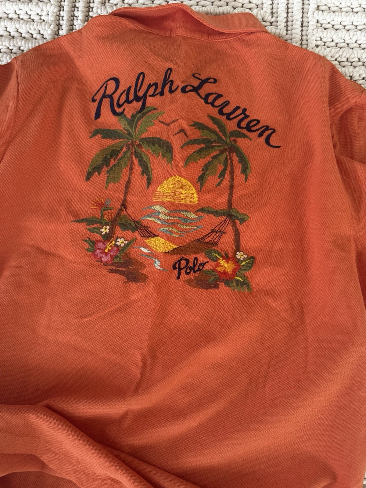 Polo Ralph Lauren SP26 PROTO Sample Camp Collar Shirt Embroidered Sunset Rare