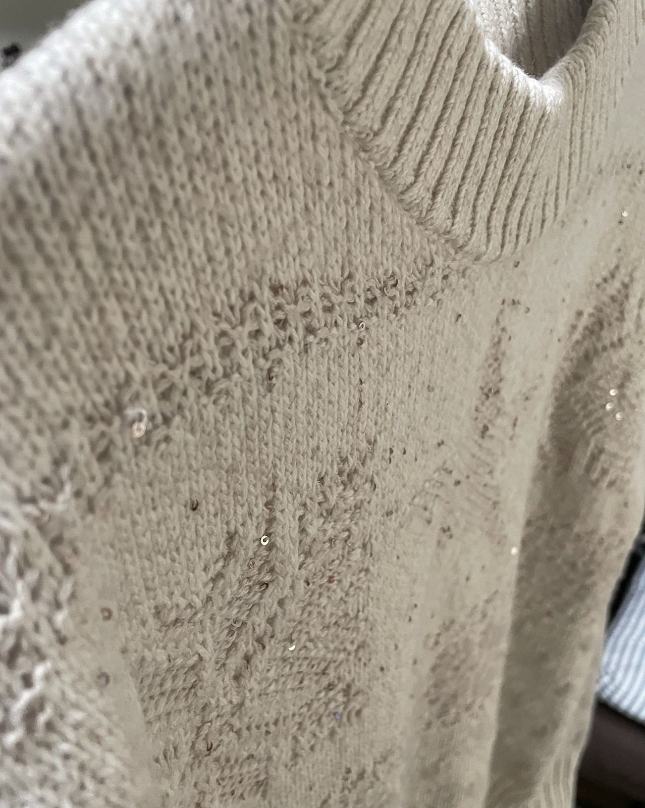 Lorena Antoniazzi Made In Italy Wool Cashmere Sweater Sequins Detail Size IT42