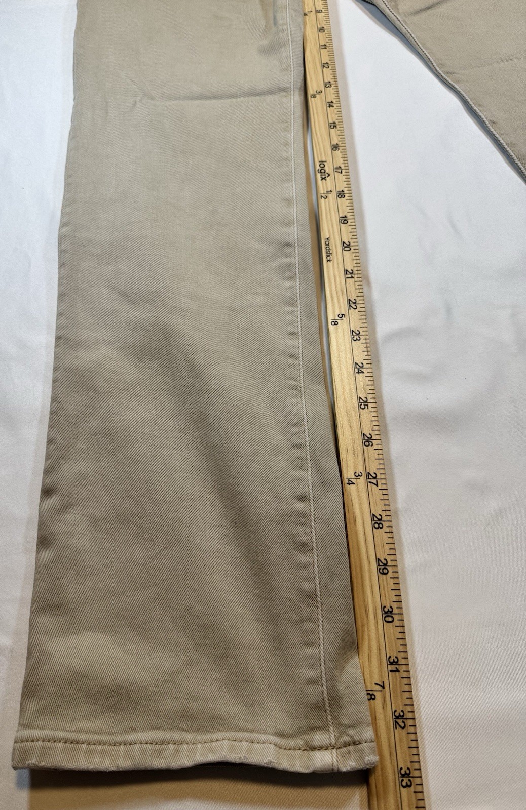 #1027 AG Adriano Goldschmied Matchbox Slim Straight Tan Jeans 33×33 PM42130