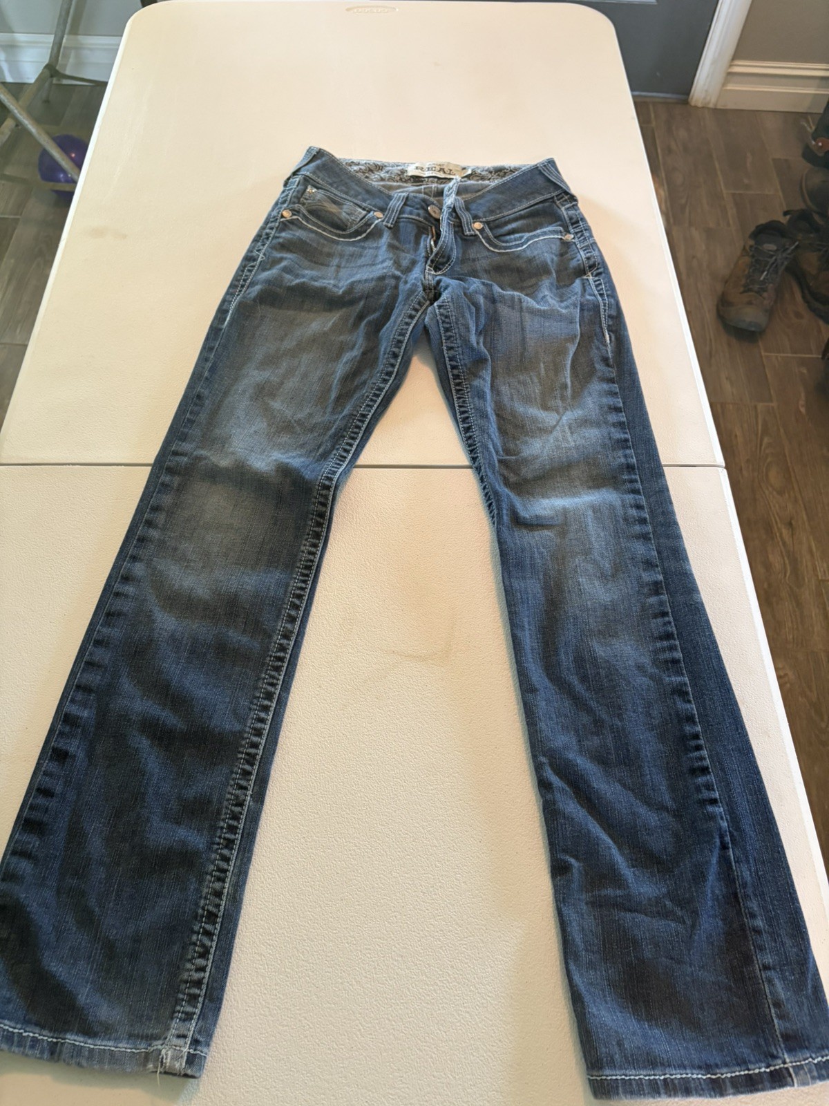 Ariat REAL Denim Jeans Womens 26R Blue Low Rise Bootcut