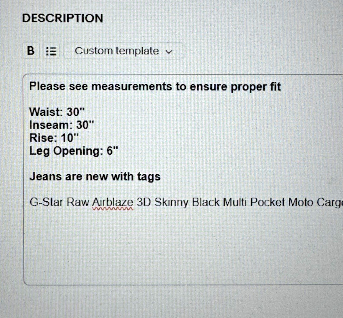 G-Star Raw Airblaze 3D Skinny Black Multi Pocket Moto Cargo Jeans Mens 30×30 NEW