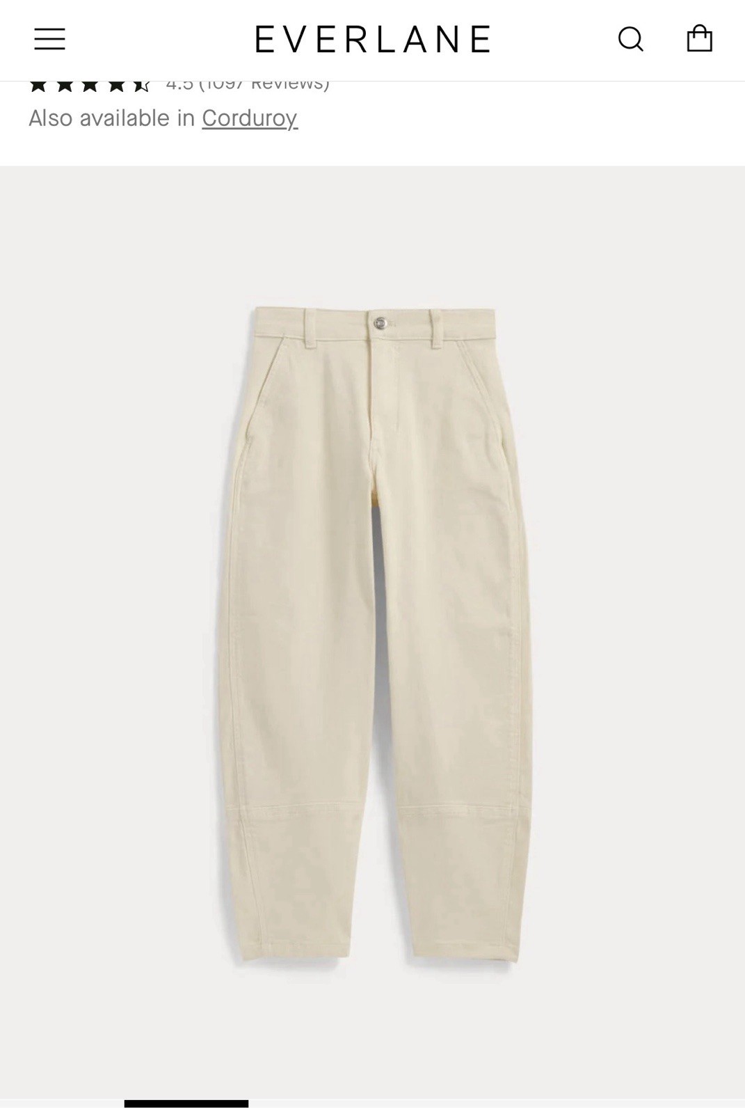 Everlane The Utility Barrel Pant Woman’s Size 6, 8, 10, 14, 16,