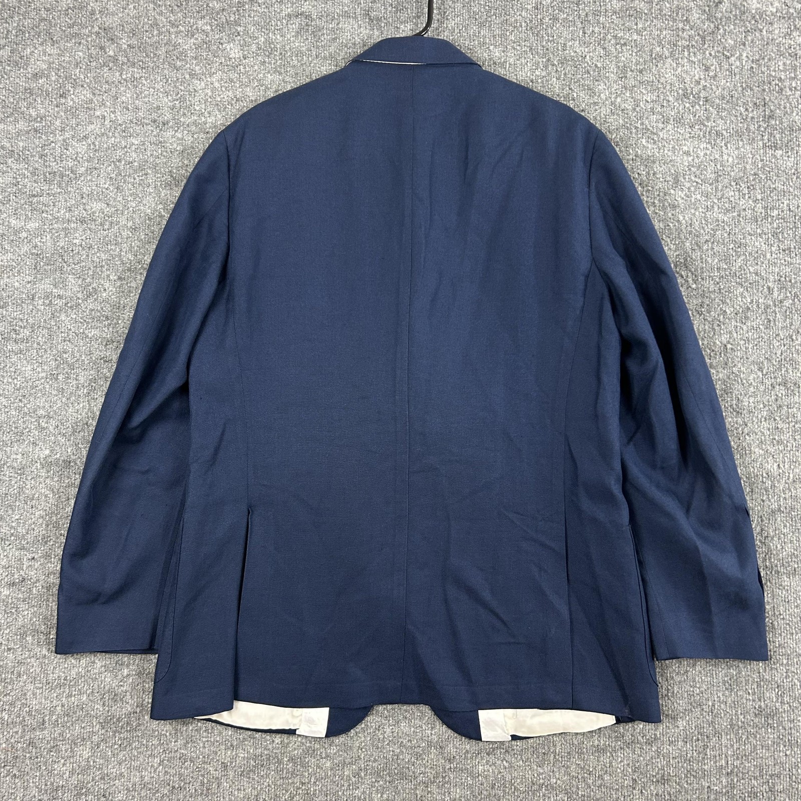 Corneliani Blazer Men 56 Silk Flax Sport Coat Blue Italy Meetings Office Work