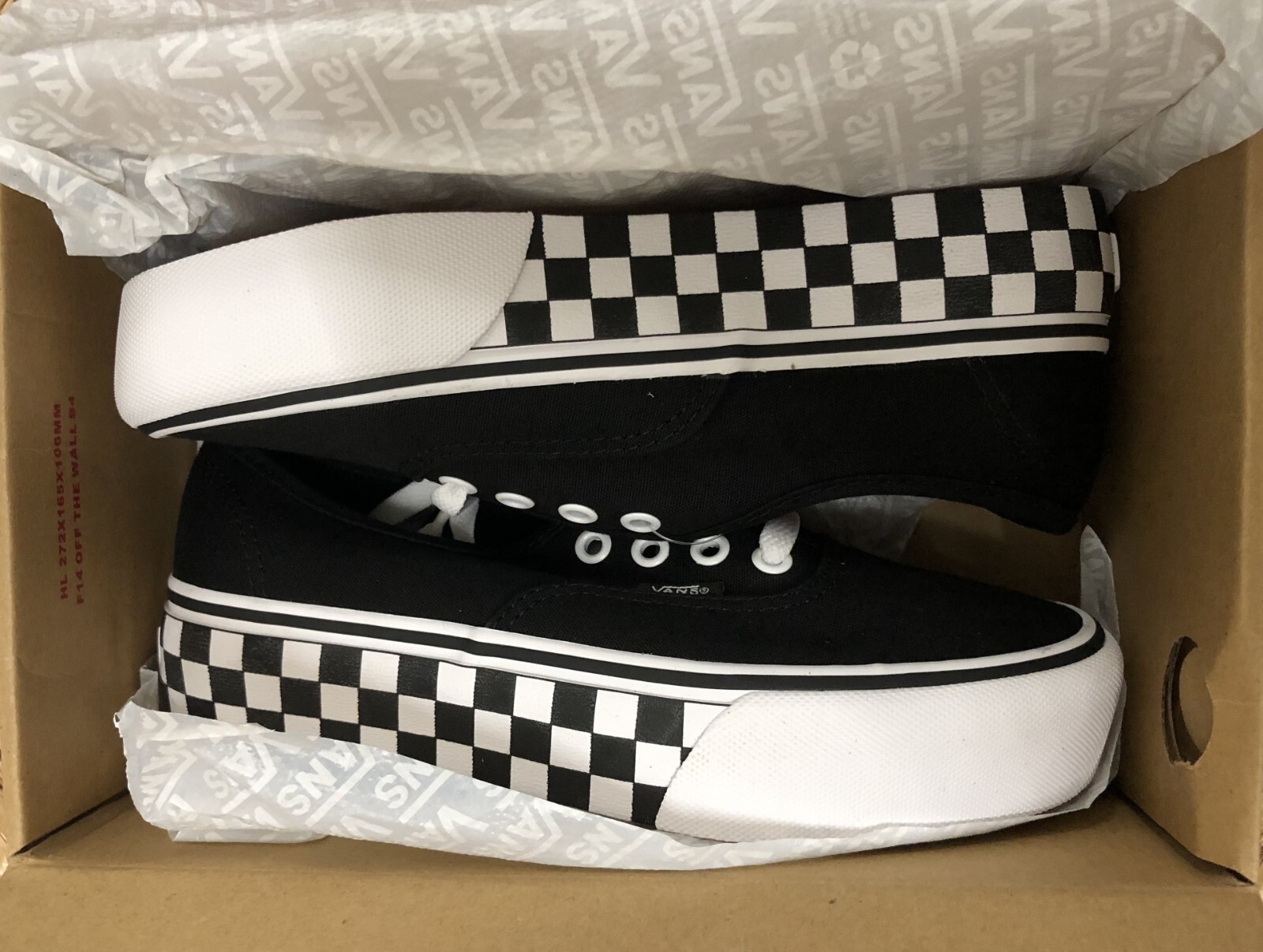 Vans Comfycush Red Black Half Big Checker Women’s 6.5 Men’s 5 Sneaker Shoes NEW