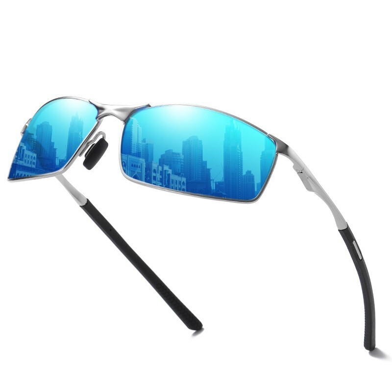Photochromic Sunglasses Men Ultra Lightweight Rectangular Polarized Glasses