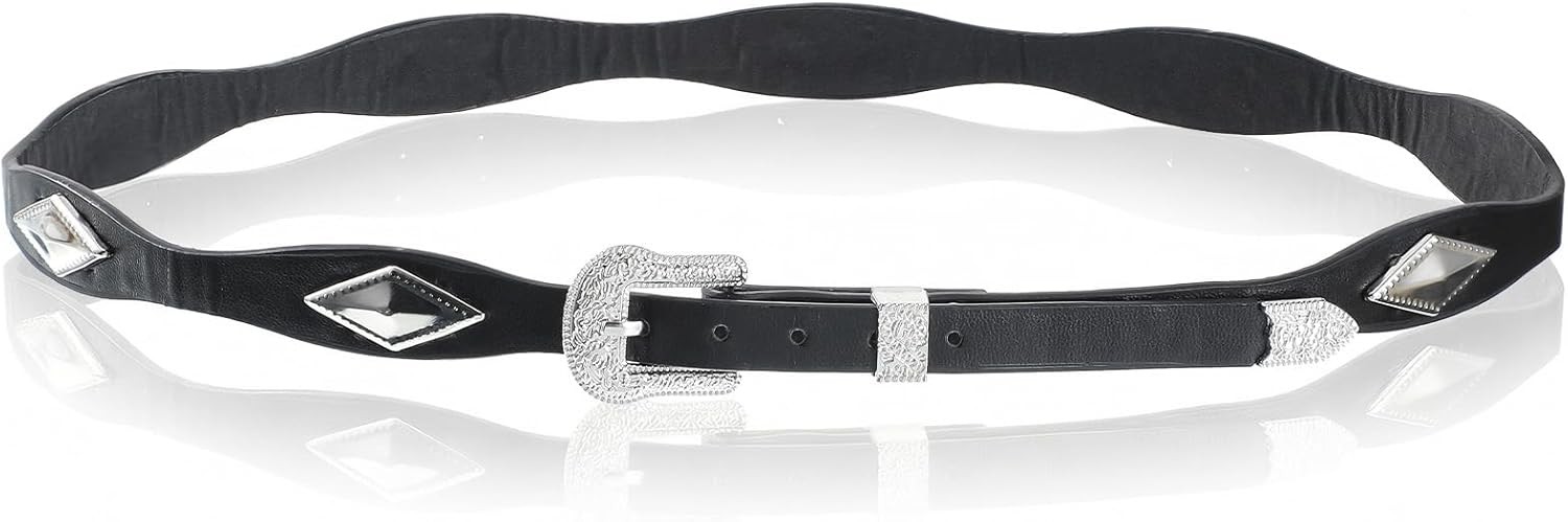 Thinp Cowboy Hat Bands for Men Women, 26 Inch Western Hat Band with Buckle Adjus