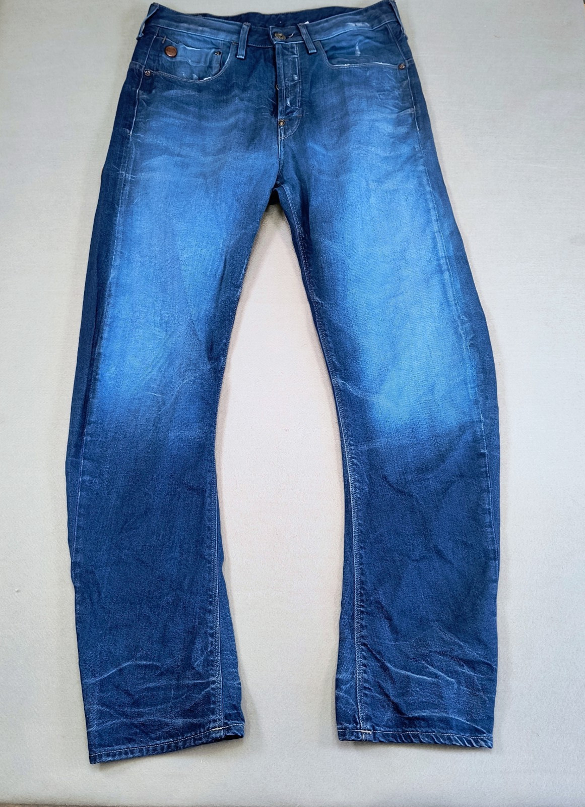 G-Star Type C 3D Loose Tapered Jeans Womens W30 L34 Indigo Blue Denim Italy