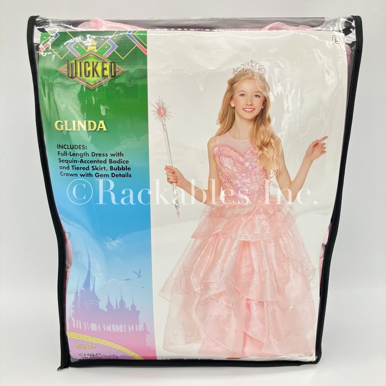 [01853753] Spirit Halloween Wicked Movie Kids Deluxe Glinda Costume Sizes Vary