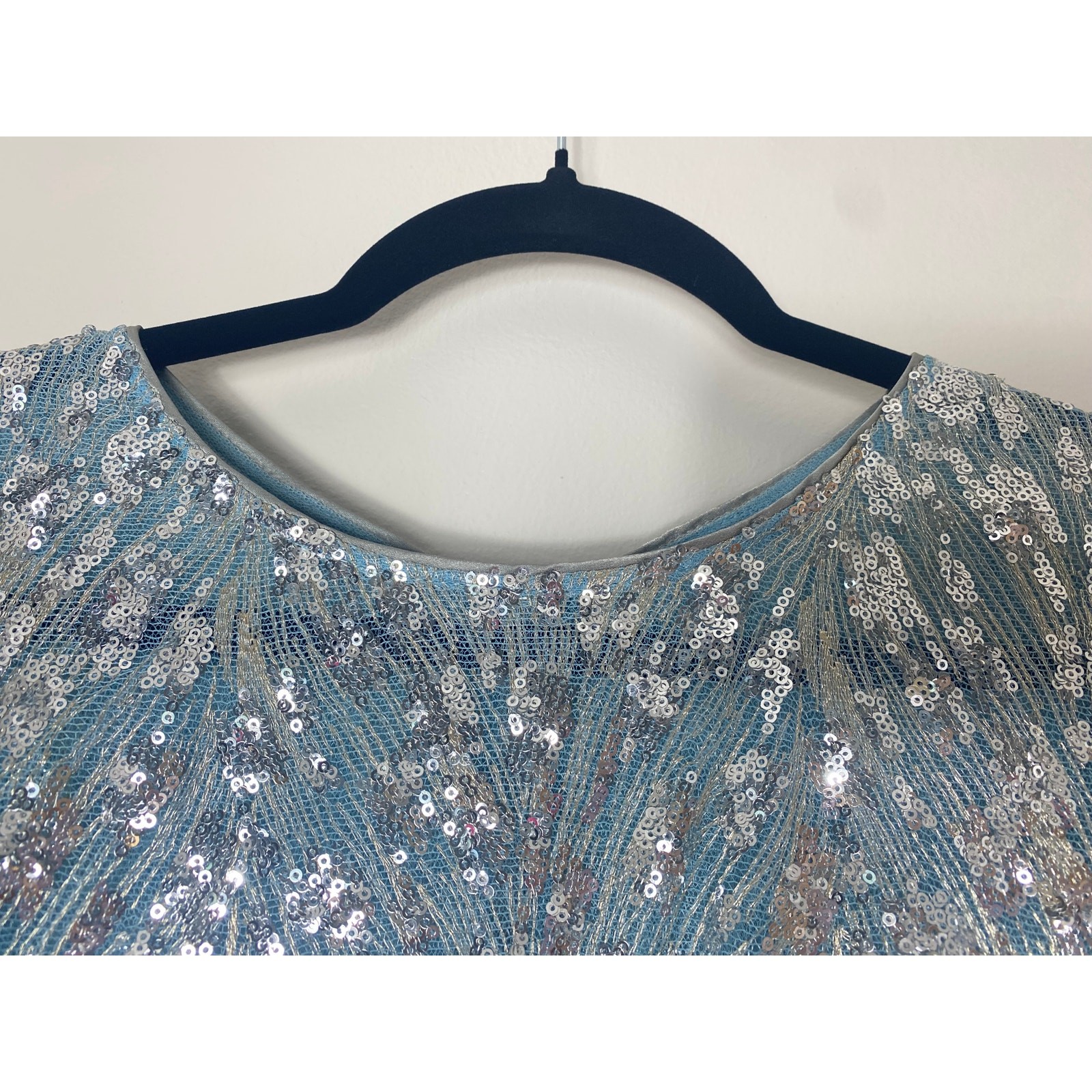 NWT JS Collections Dress 12 Blue Mother of the Bride Wedding Guest Formal Gown