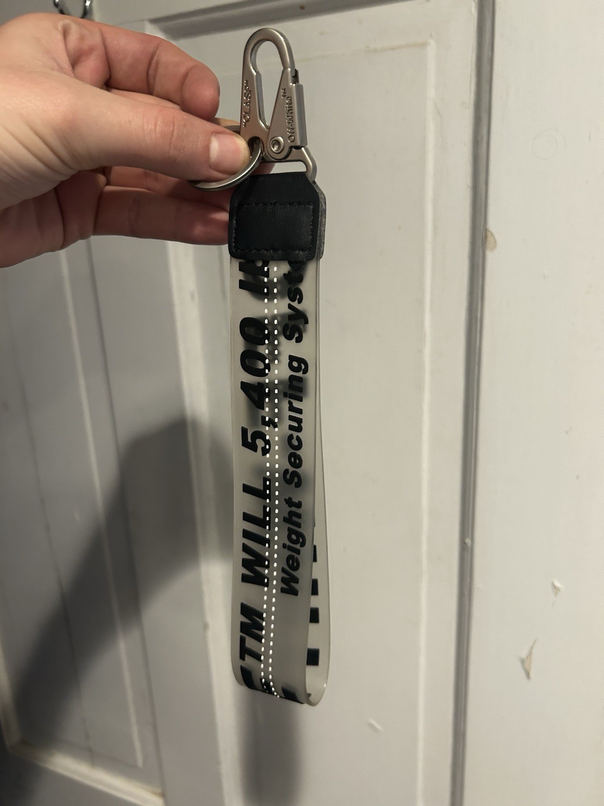 Off White Transparent Rubber Clear Black Industrial lanyard