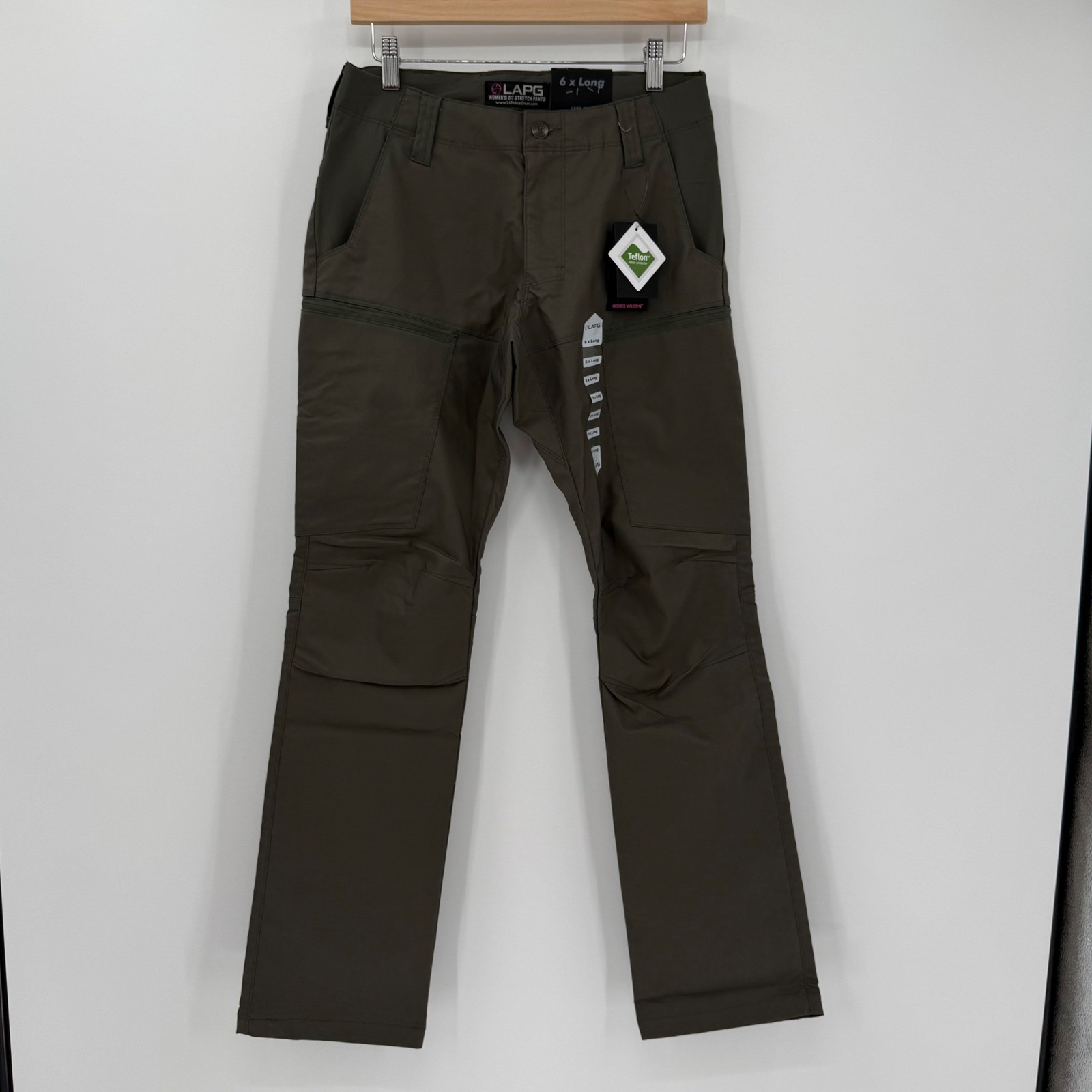 LAPG BFE Tactical Pants Women 6 Long OD Green Stretch Cargo NWT