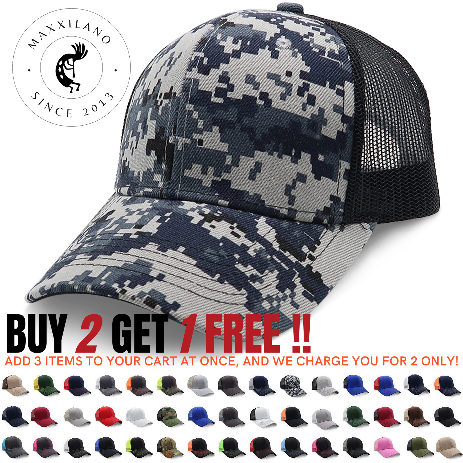 Trucker Hat – Mesh Cap for Men and Women – Adjustable Snapback – Summer Hats