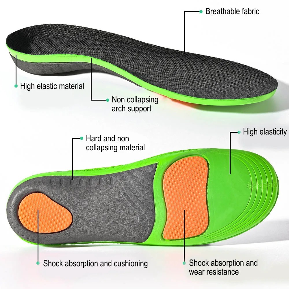 Orthotic Shoe Insoles Inserts Flat Feet High Arch Support for Plantar Fasciitis