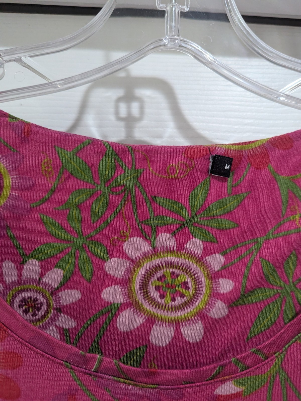 Gudrun Sjoden Knit Jersey Cotton Pink Dress Floral Women’s Medium