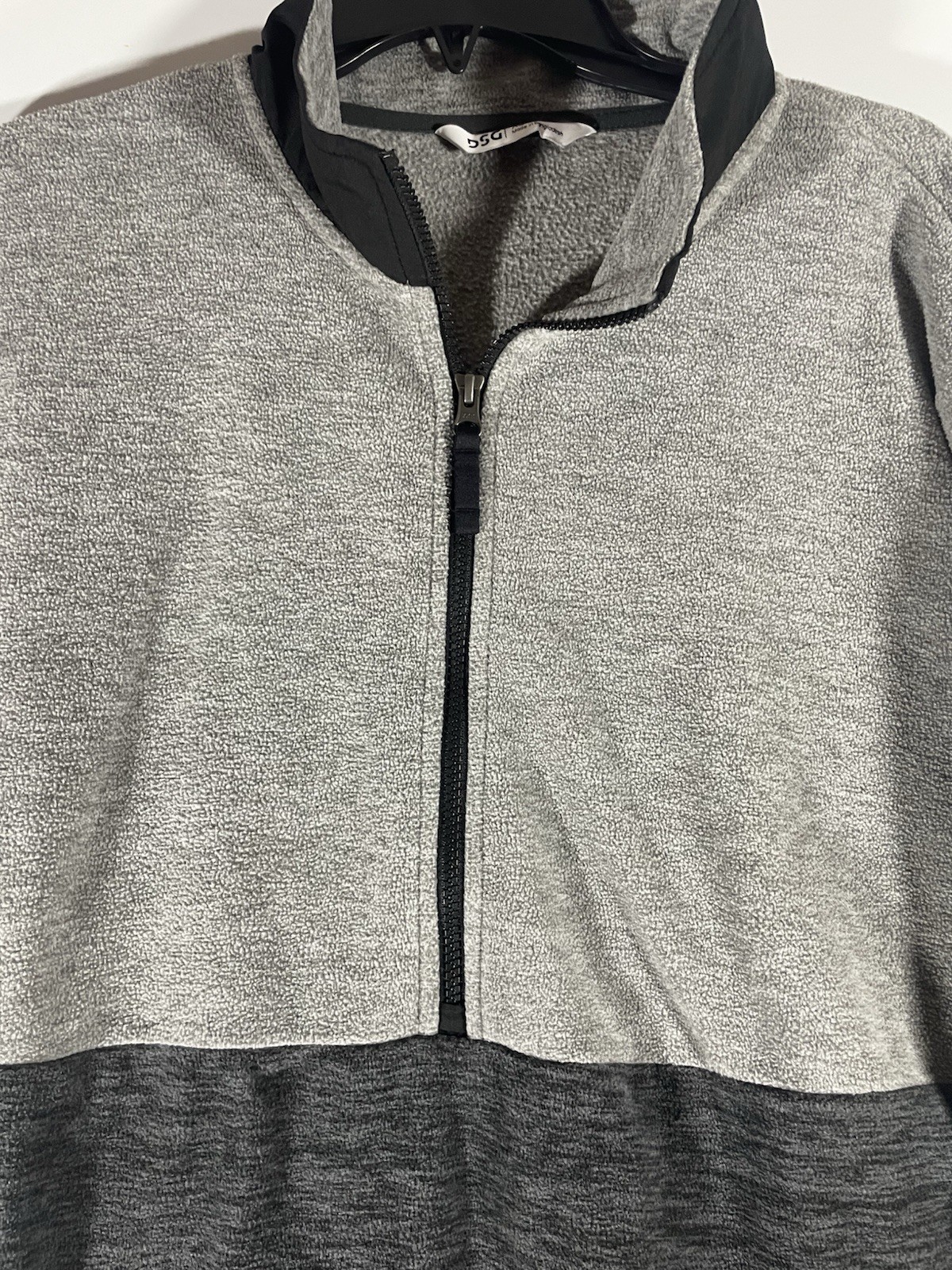 DSG Polar Fleece Half Pullover Zip Gray/Black Soft XL Mens