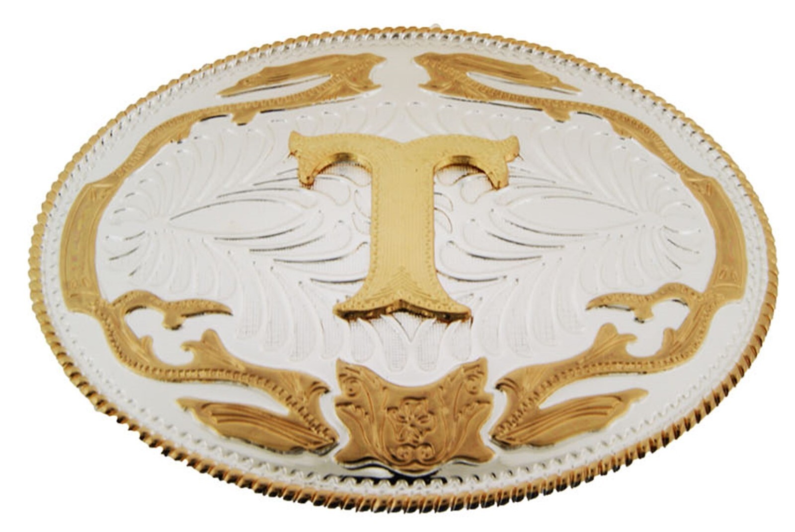 Initial T Letter t Belt Buckle New Men Women Western Really Cowboy Gold Metal
