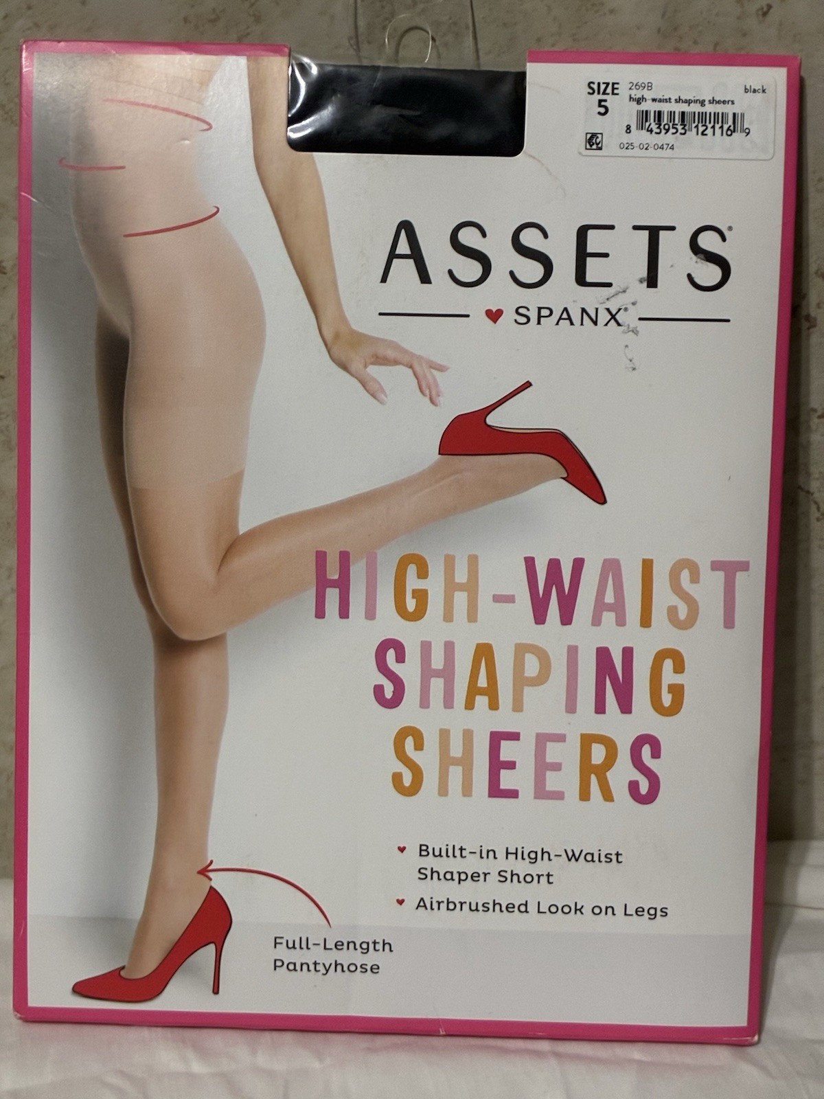 Spanx Size 5 Black High Waist Shaping Sheers Style 269B New