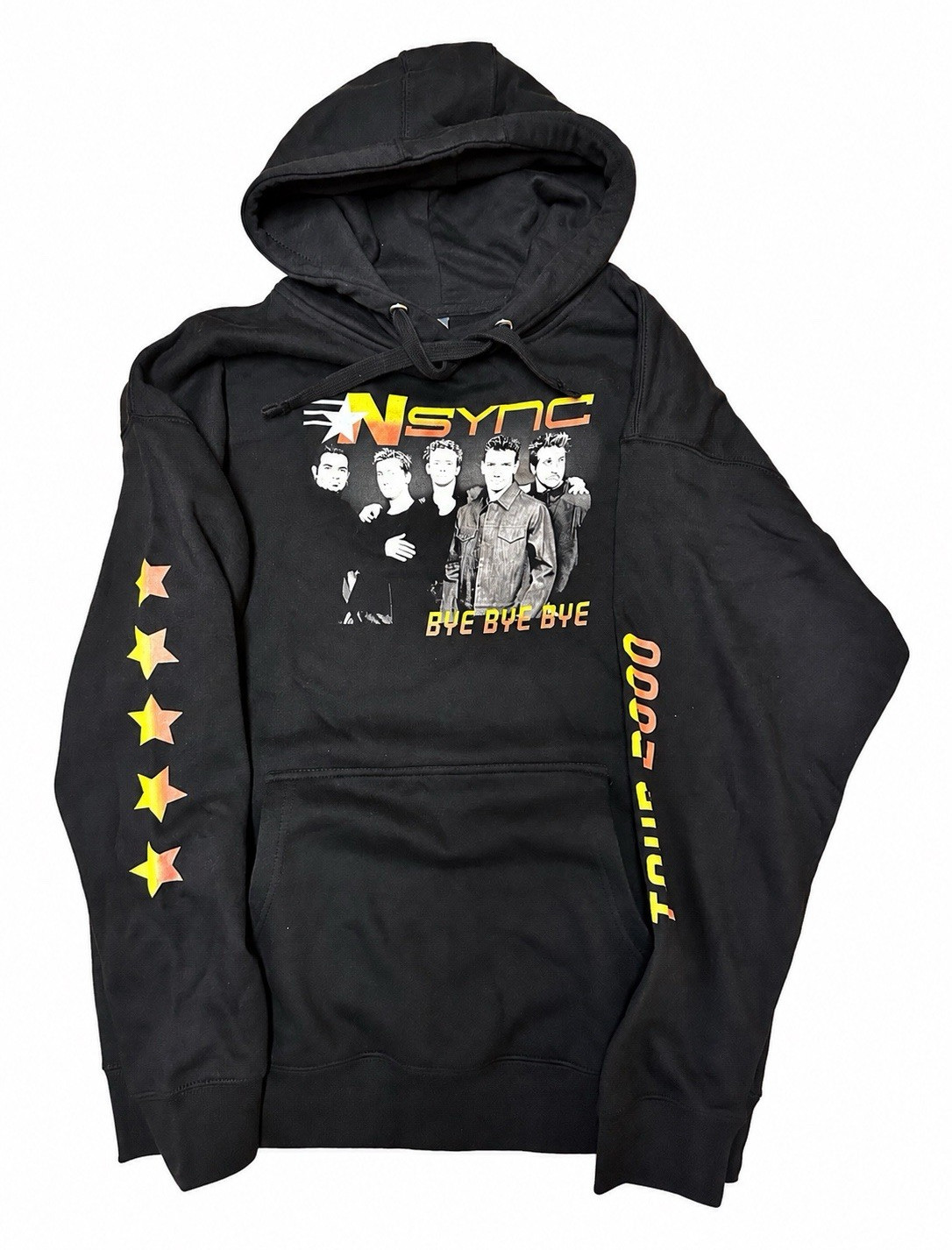 Cotton Heritage NSYNC Bye Bye Bye Black Pullover Fleece Hoodie Pockets XL