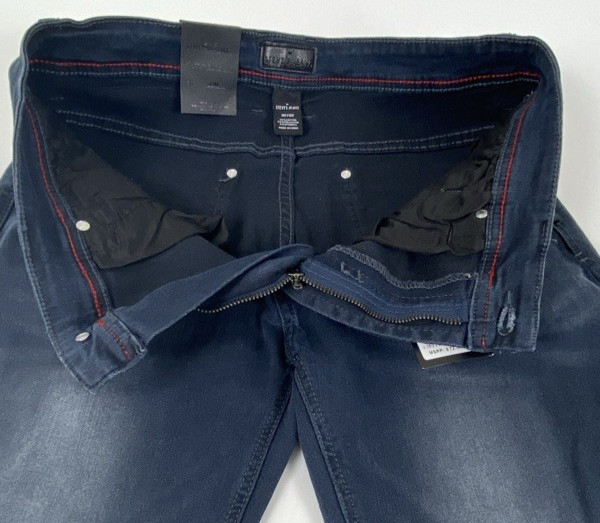 Steve’s Jean Men’s Slim Fit Dark Wash Blue Denim Stretch Mid Rise 5-Pocket 32*32