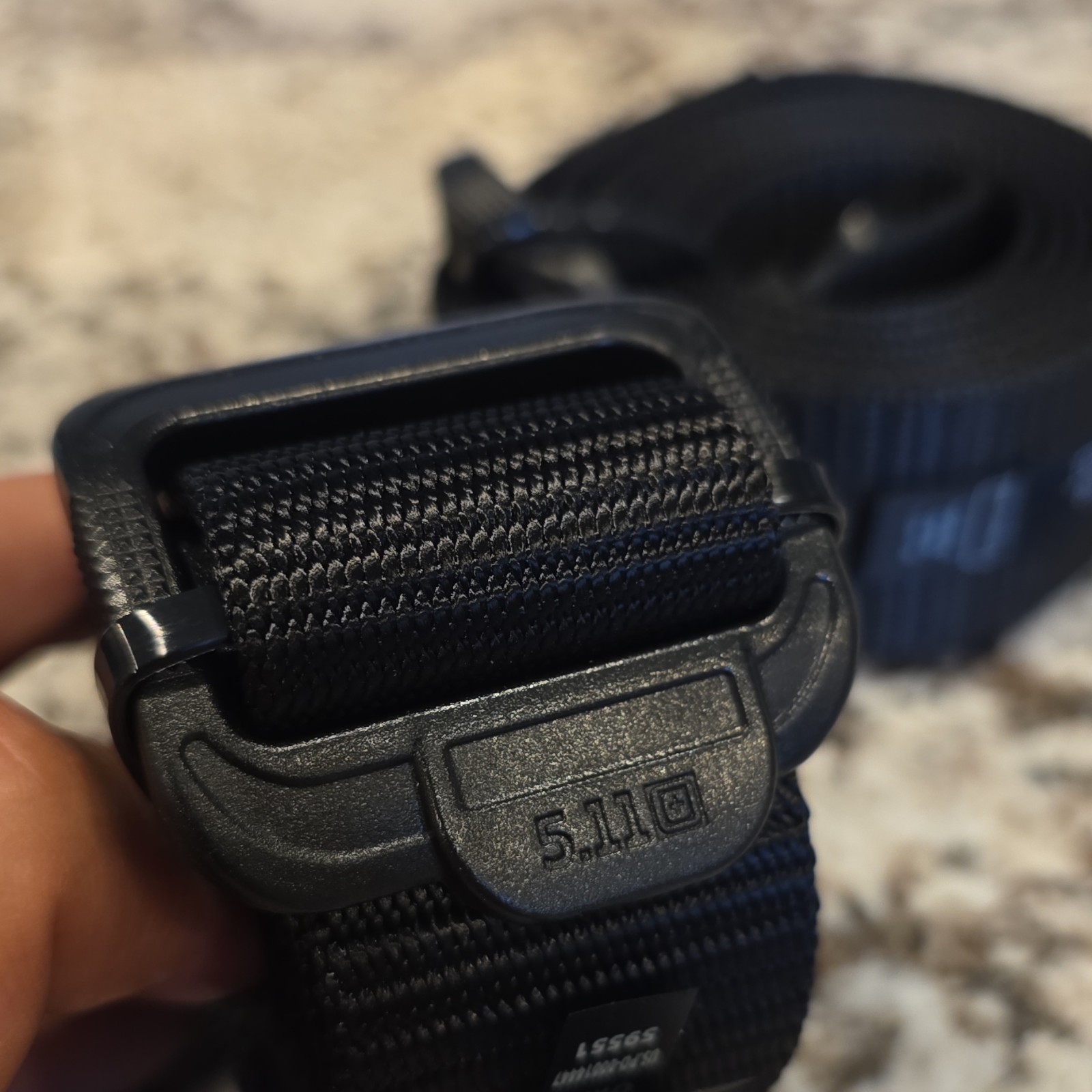 5.11 TDU Military/Webbed Belt 1.5in Black Adjustable Buckle Mens Size L Lot of 2