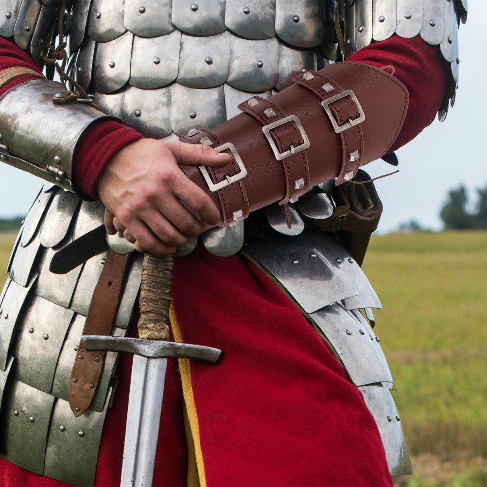 Medieval Arm Guard Retro Wristband Bracer Artificial PU Costume